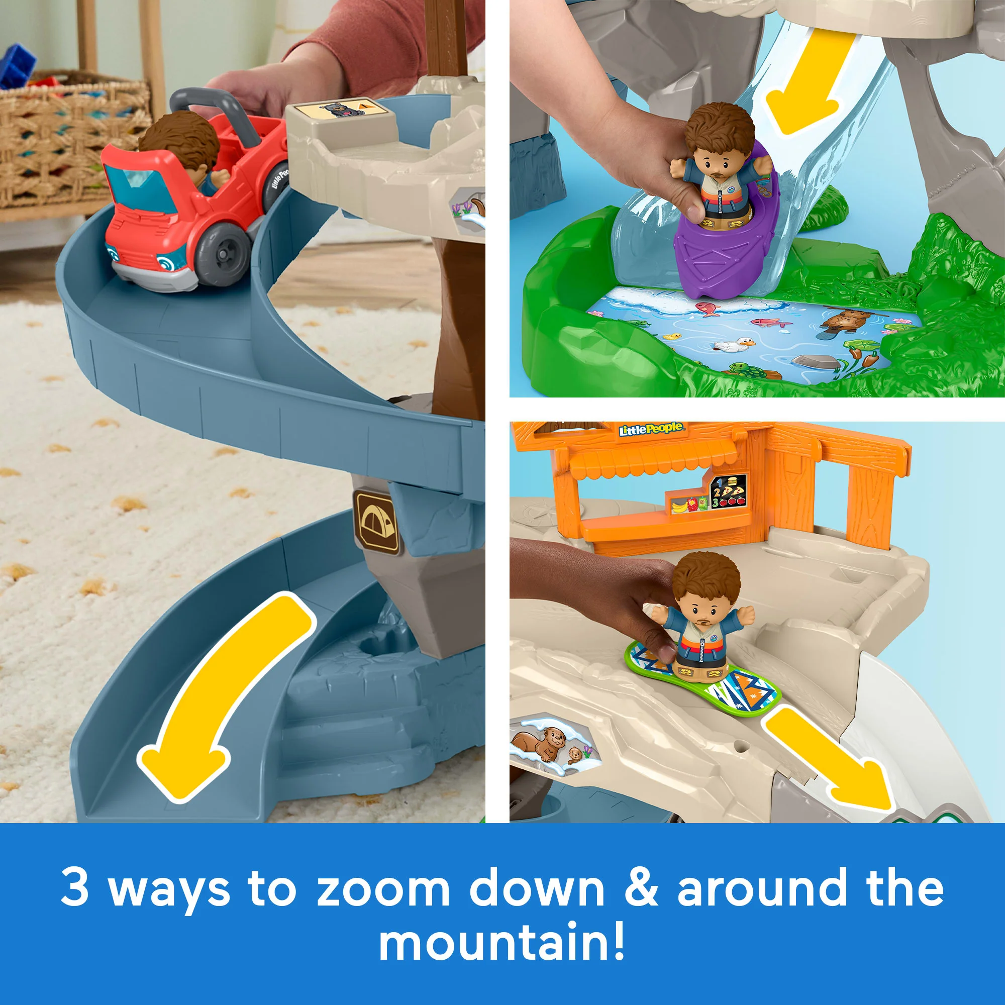 Fisher-Price Little People Ultimate Mountain Playset, Vehicle, Figures & Pieces For Toddler Play - Image 3