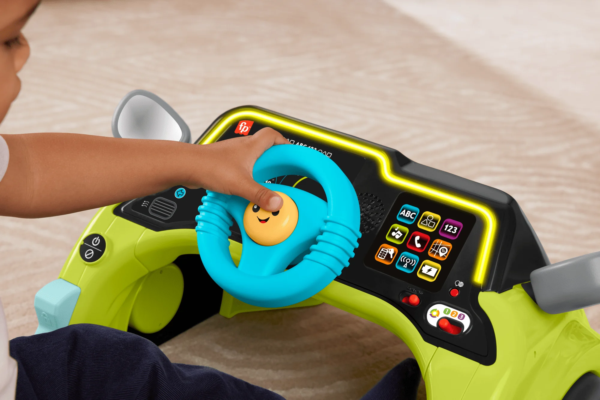 Fisher-Price Ríe y Aprende Juguete para Bebés Volante de Actividades Interactivas - Image 3