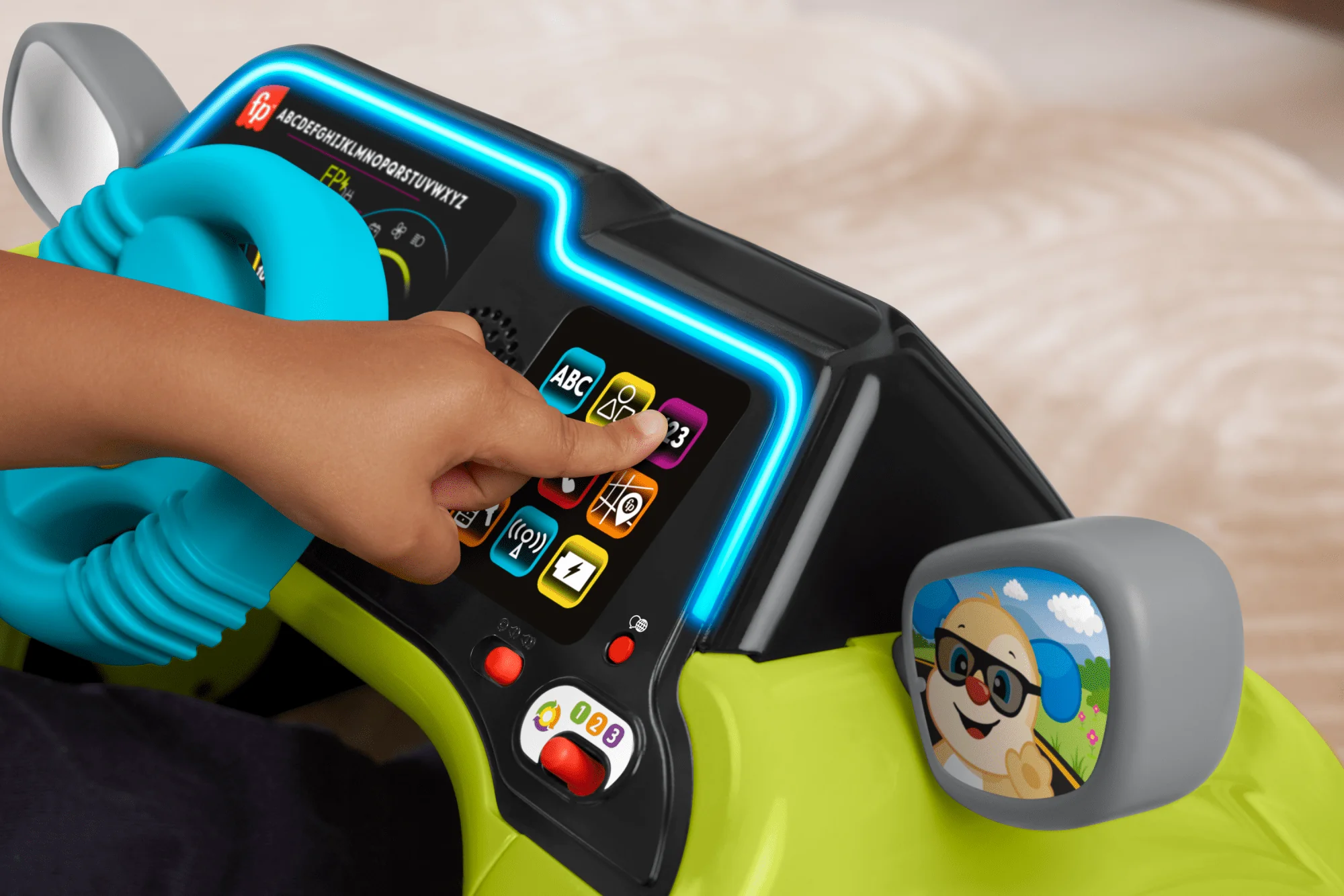 Fisher-Price Ríe y Aprende Juguete para Bebés Volante de Actividades Interactivas - Image 4