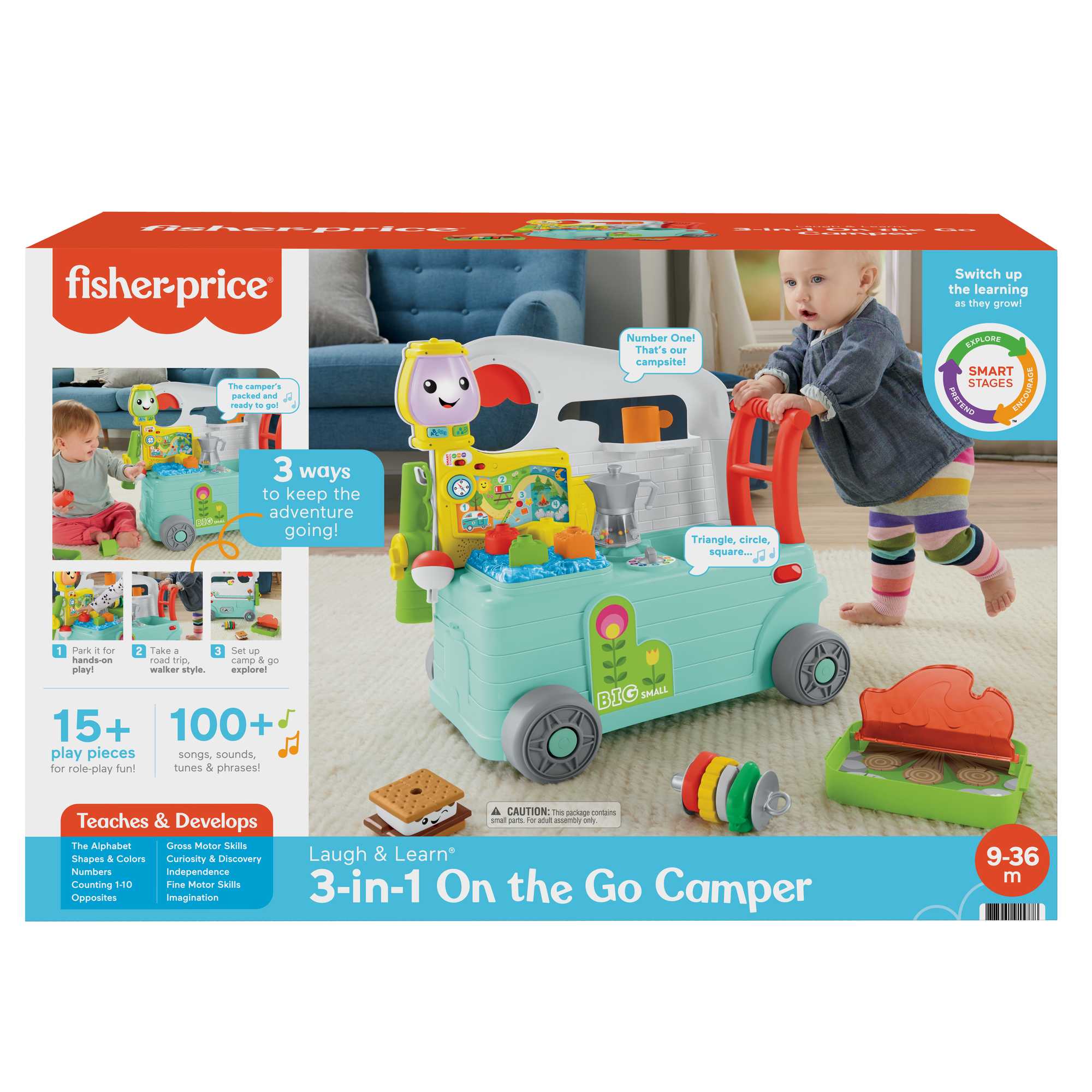 Fisher-Price Rires et Éveil Caravane en Balade 3 en 1, Centre D’Activités Musical Version Anglaise et Française - Image 6
