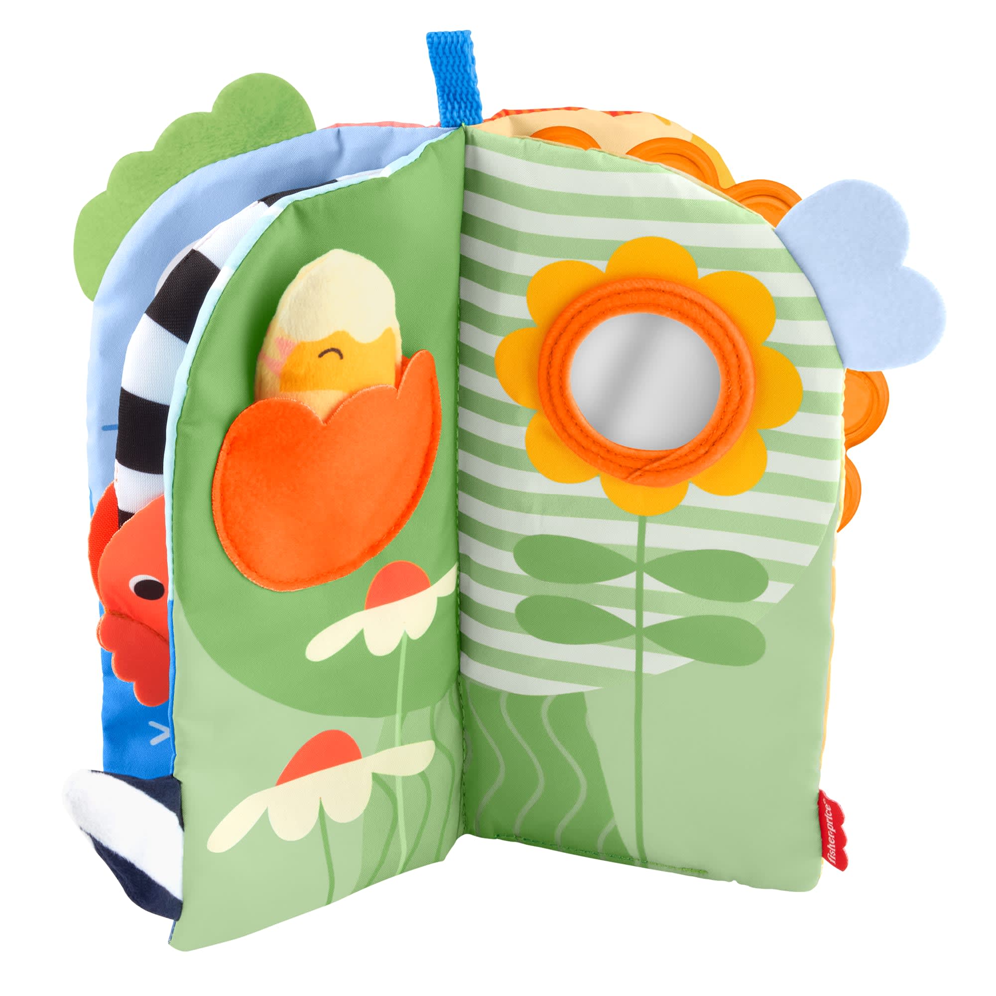 Fisher-Price Sensory Seasons Soft Book, Newborn Tummy Time Busy Activity For Baby Ages 0+ Months