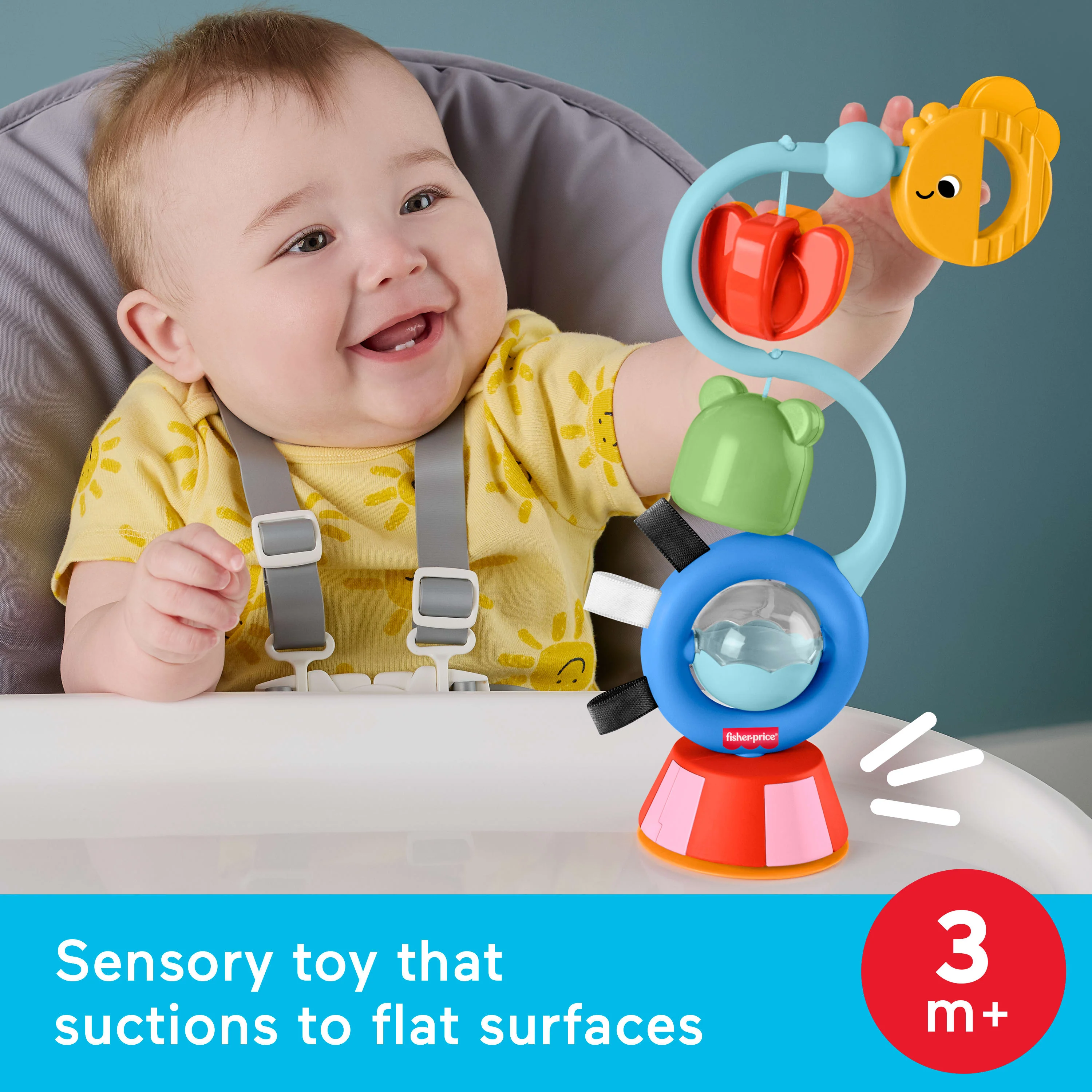 Fisher-Price Sensory Sounds High Chair Toy, Tray Activity For Baby Ages 3+ Months - Image 2