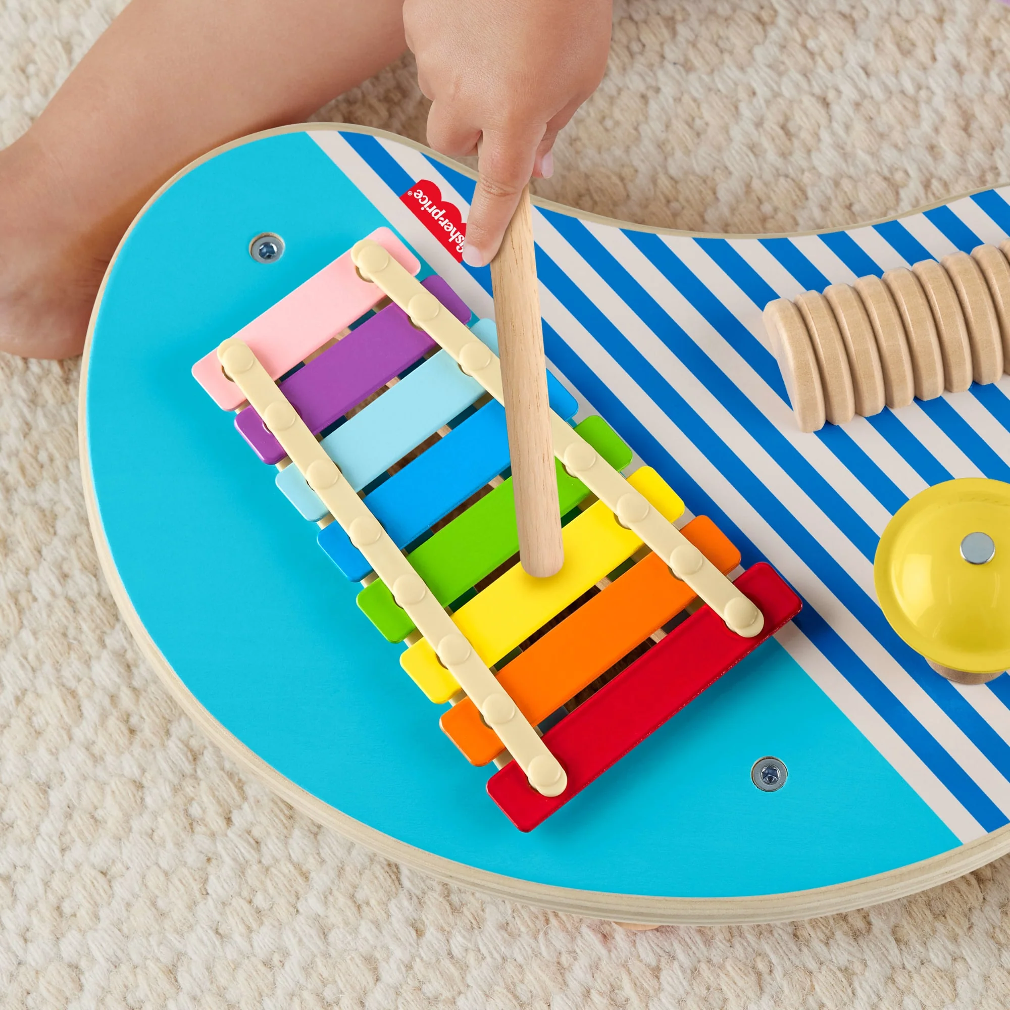 Fisher-Price Table Musicale en Bois, Percussions, 3Éléments en Bois - Image 3