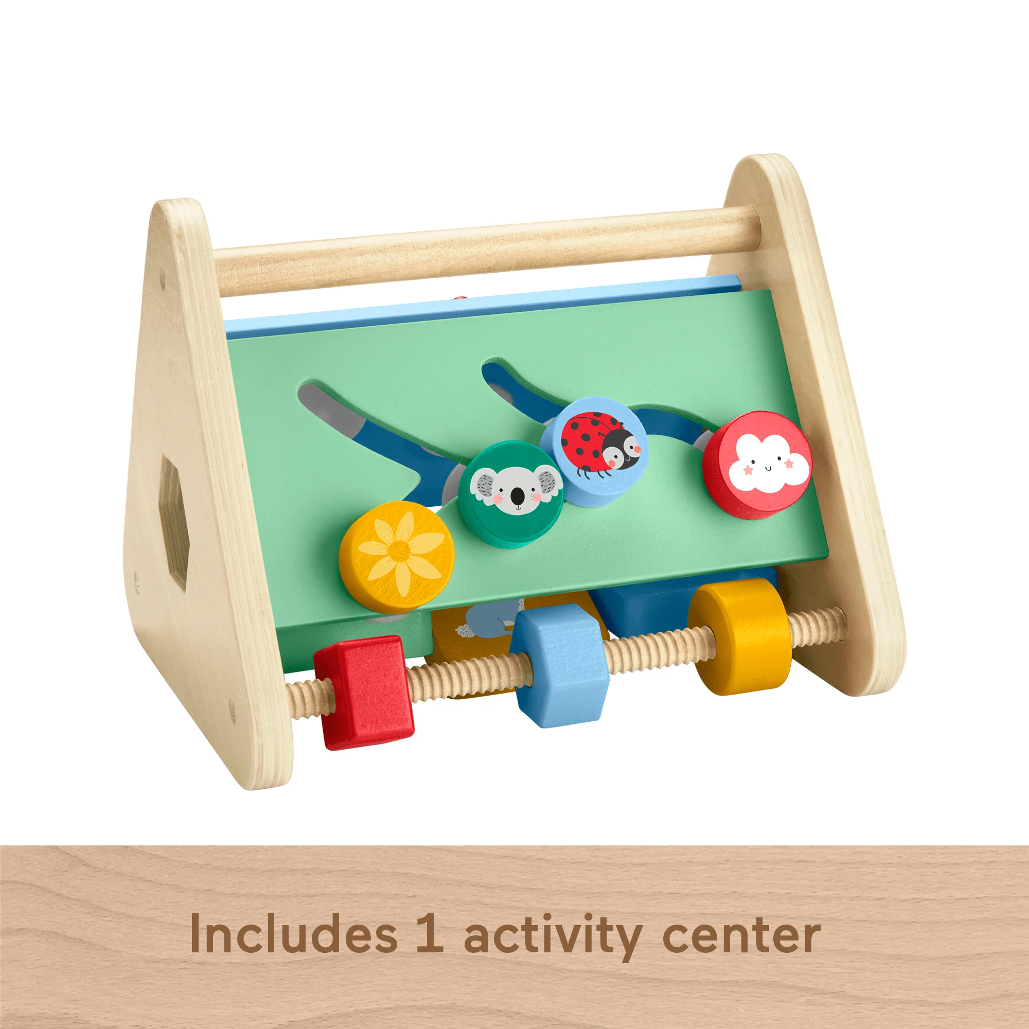 Fisher-Price Wooden Activity Triangle, 2-Sided Fine Motor Toy For Baby, 1 Wood Piece - Image 5