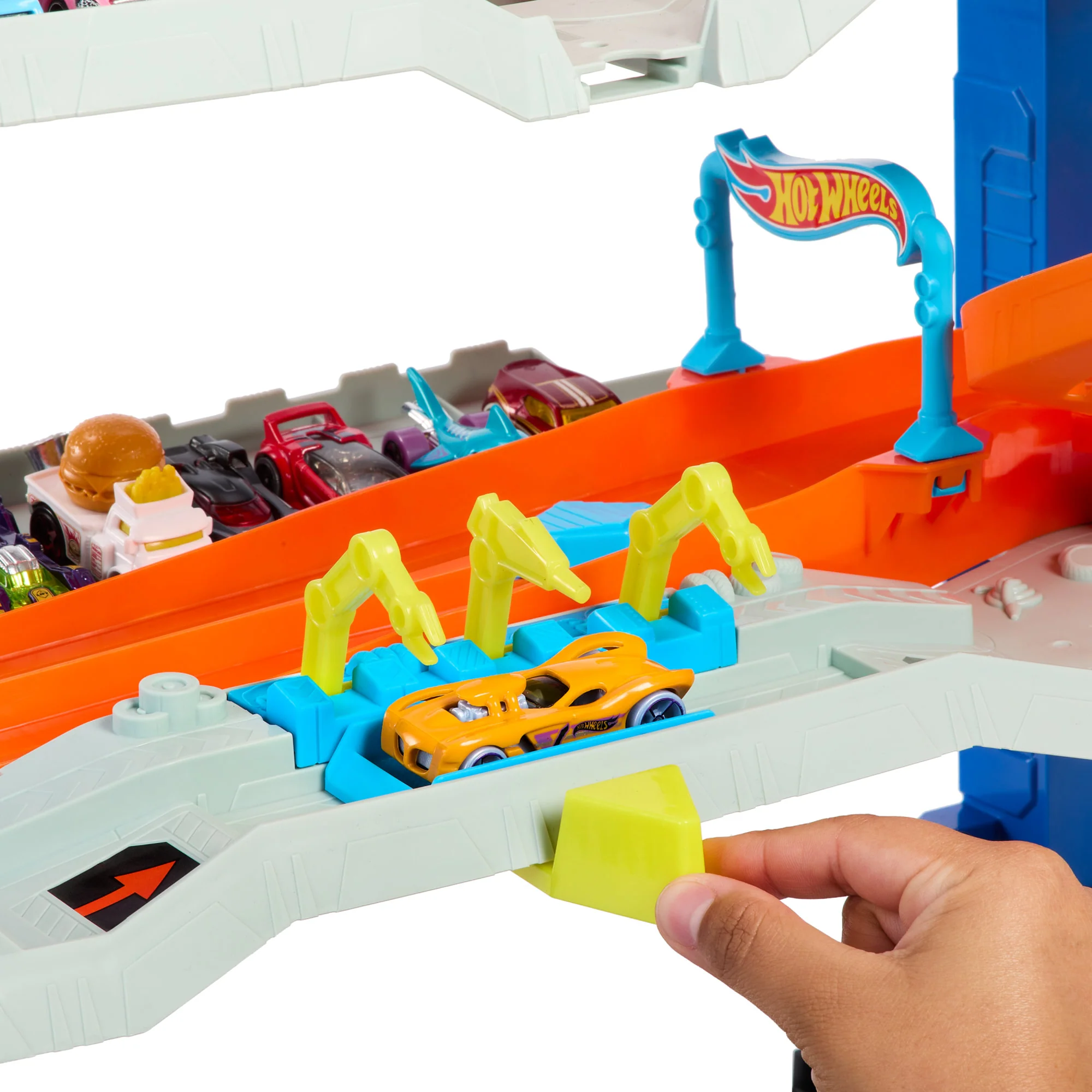 Hot Wheels Ville Méga Garage, 2 Véhicules, Rangement Pour 50+ Véh. - Image 3