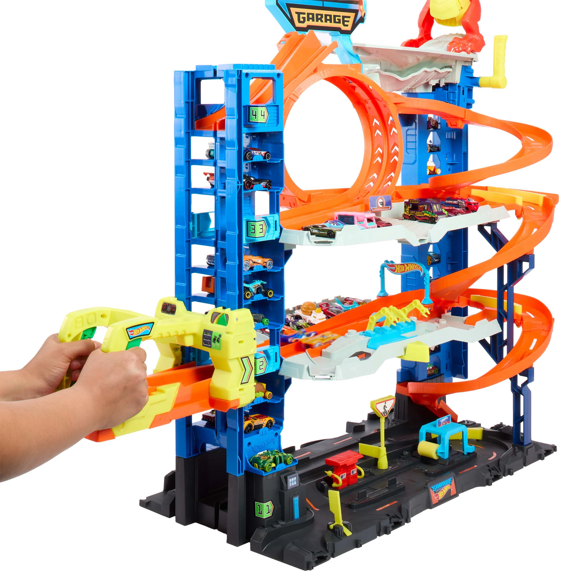Hot Wheels Ville Méga Garage, 2 Véhicules, Rangement Pour 50+ Véh. - Image 5