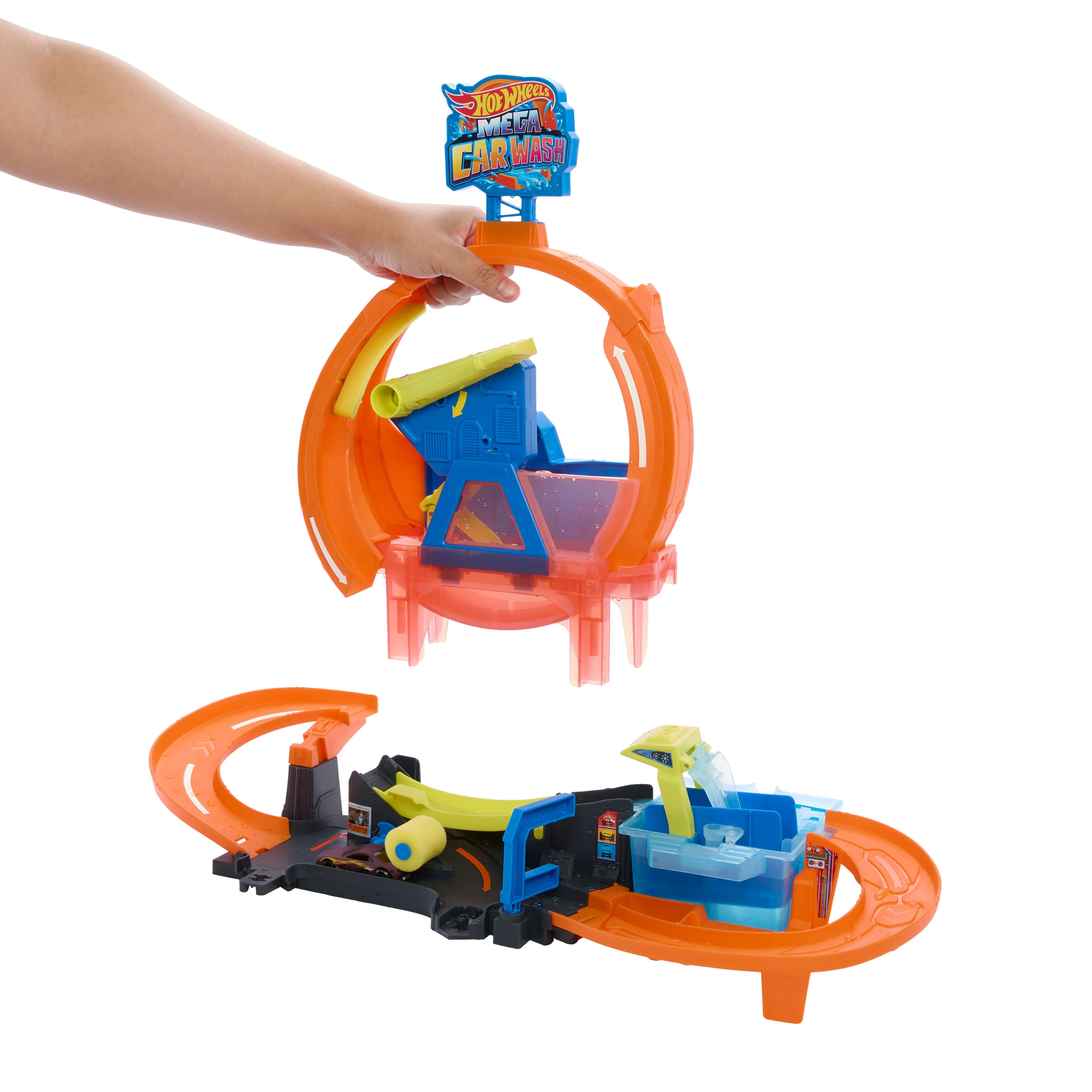 Hot Wheels City MEGA Loop Car Wash Playset & 1 Hot Wheels Color Shifters in 1:64 Scale - Image 3