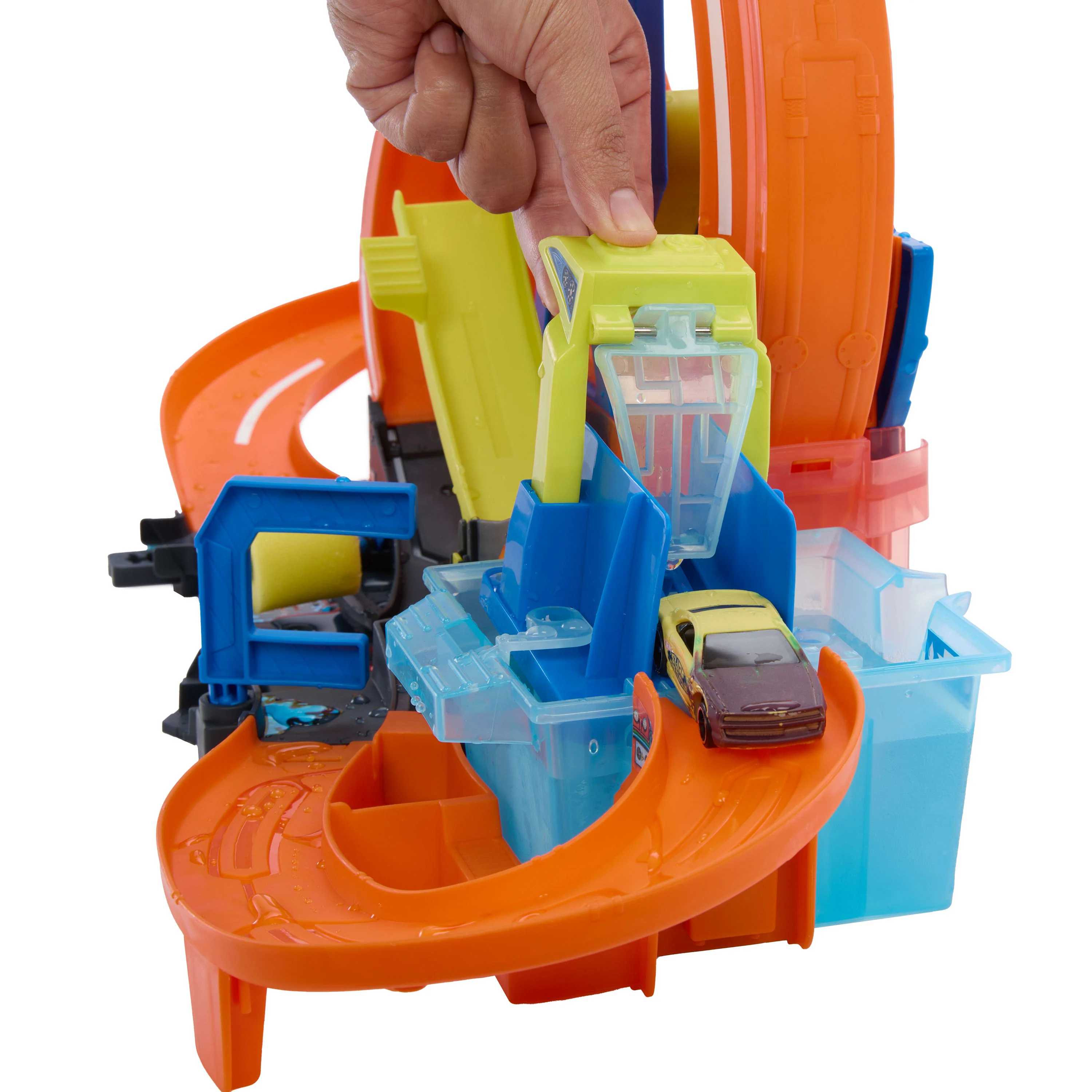 Hot Wheels City MEGA Loop Car Wash Playset & 1 Hot Wheels Color Shifters in 1:64 Scale - Image 5