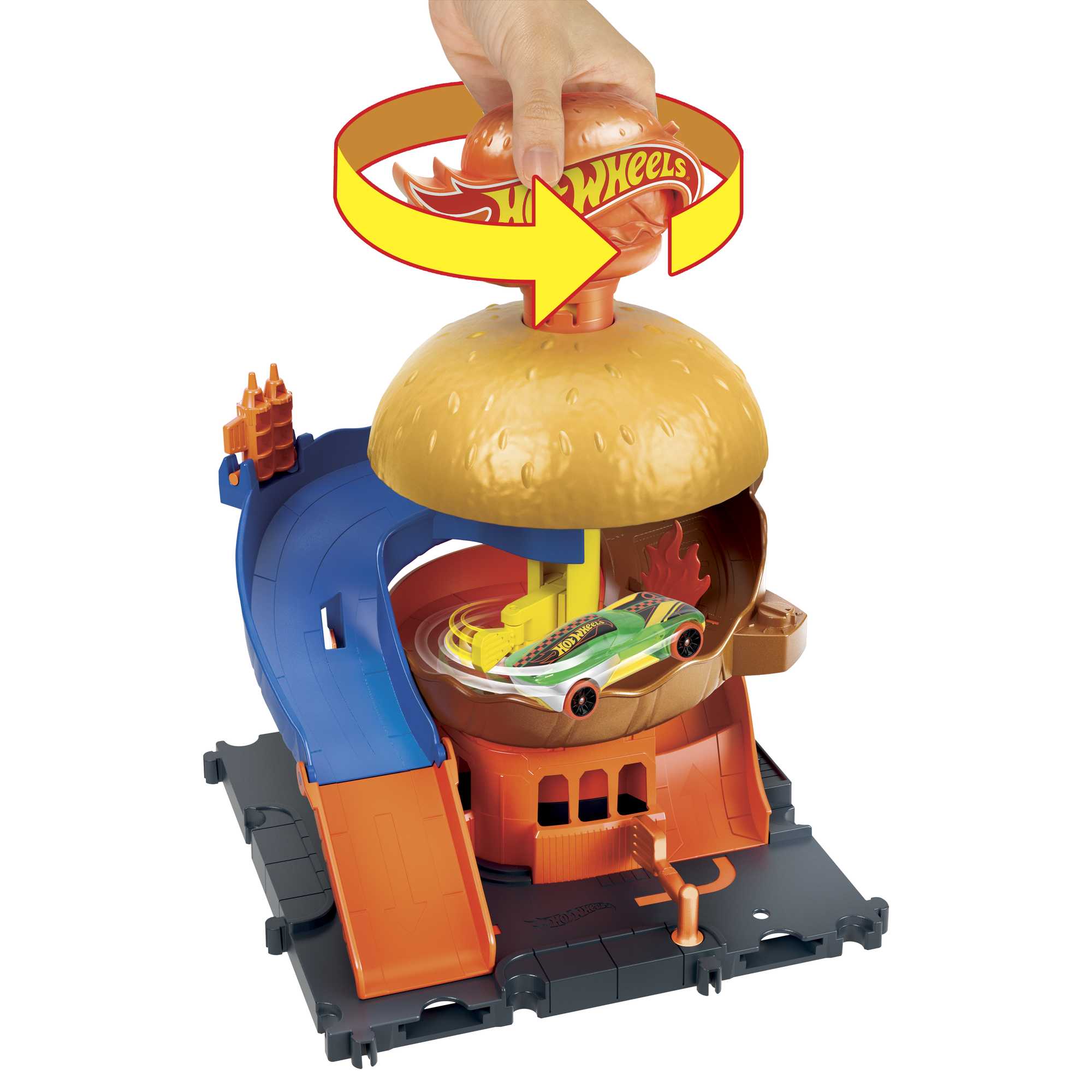Hot Wheels City Pista de Brinquedo Hamburgueria - Image 3
