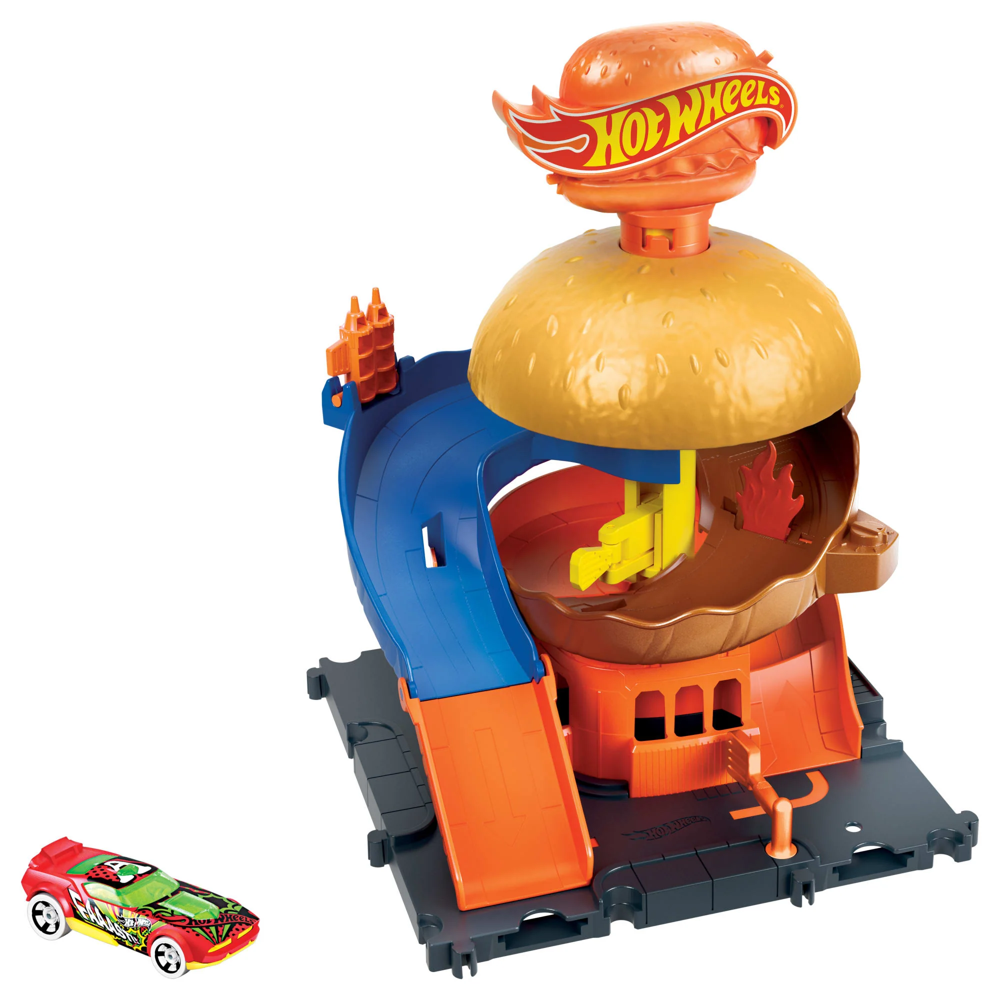 Hot Wheels City Pista de Brinquedo Hamburgueria - Image 6
