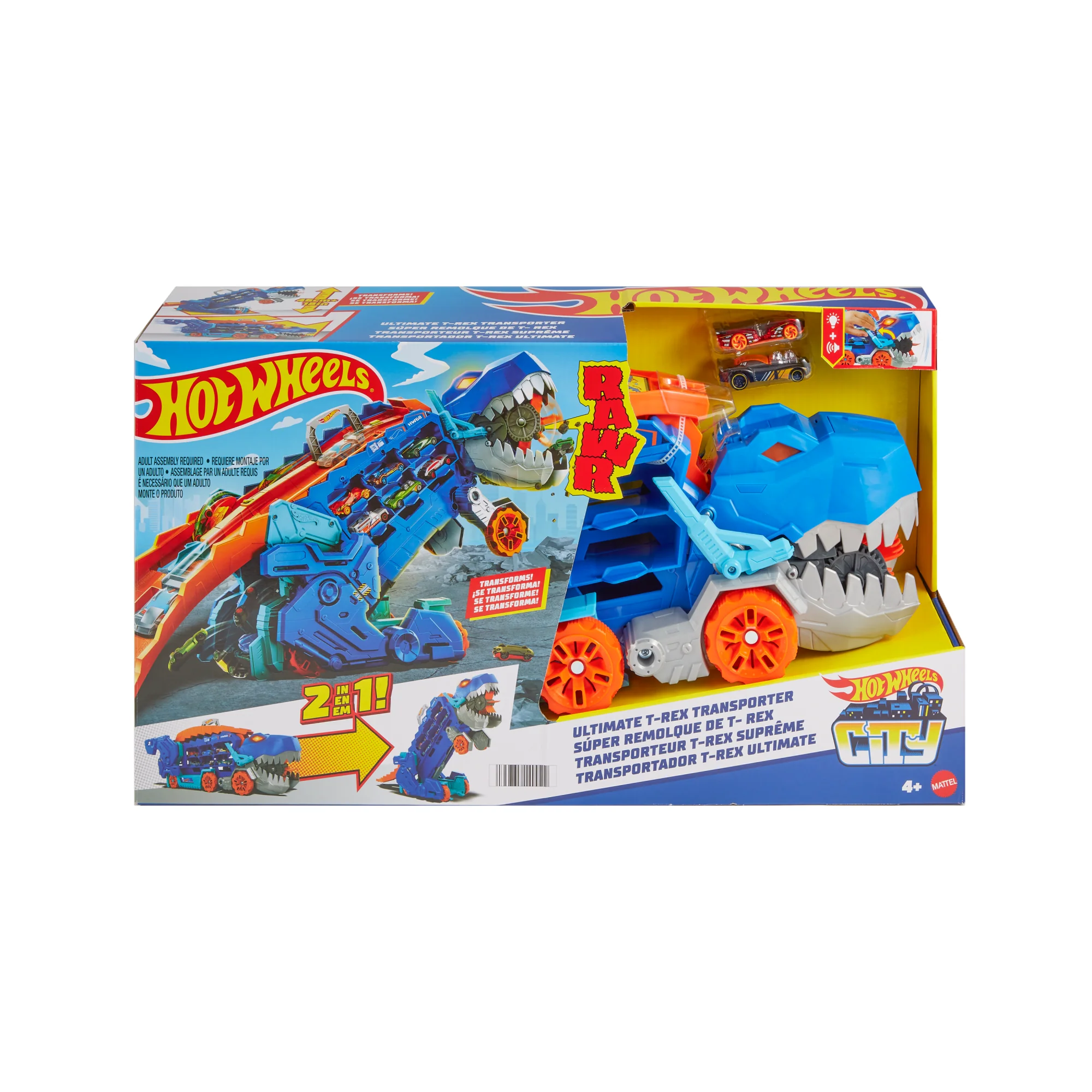 Hot Wheels City Pista de Brinquedo Super Reboque de T-Rex - Image 6