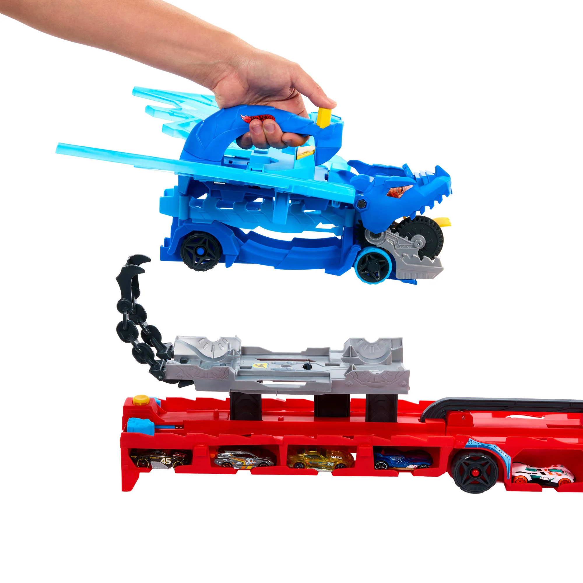 Hot Wheels City Pista de Brinquedo Supertrailer de dragão - Image 4