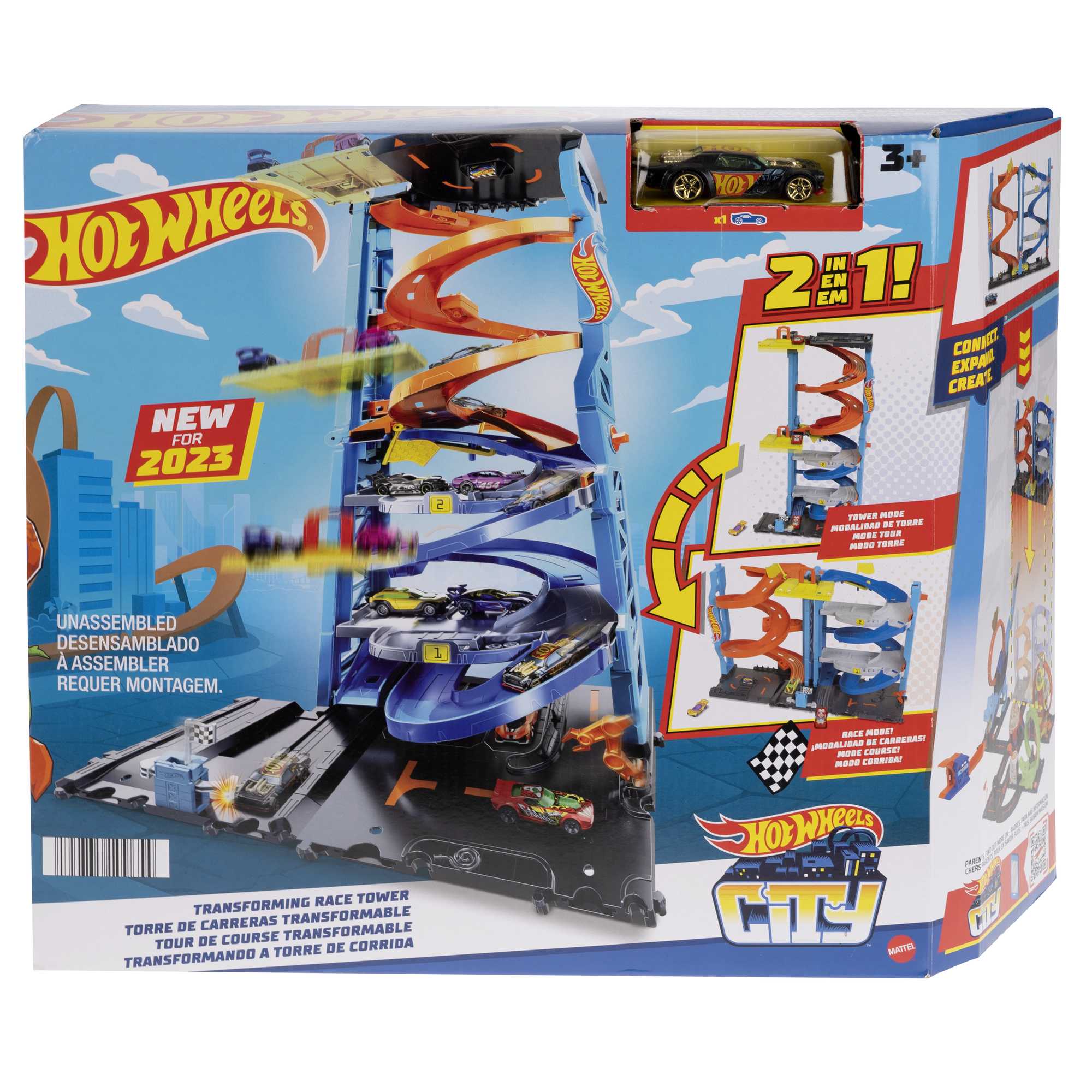 Hot Wheels City Pista de Brinquedo Torre de Corridas com Altura Dupla - Image 5