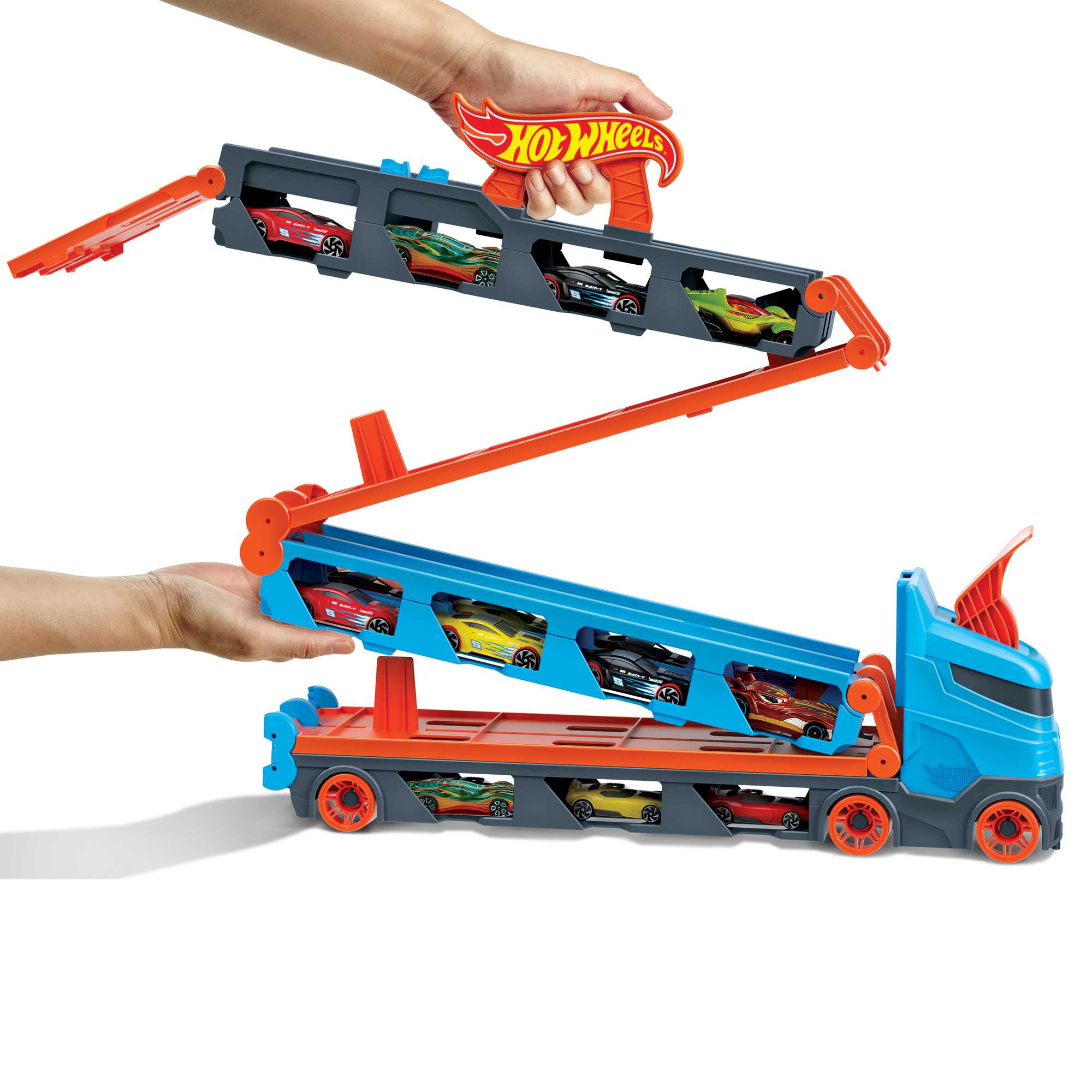 Hot Wheels City Pista de Brinquedo Trailer Speedway - Image 5