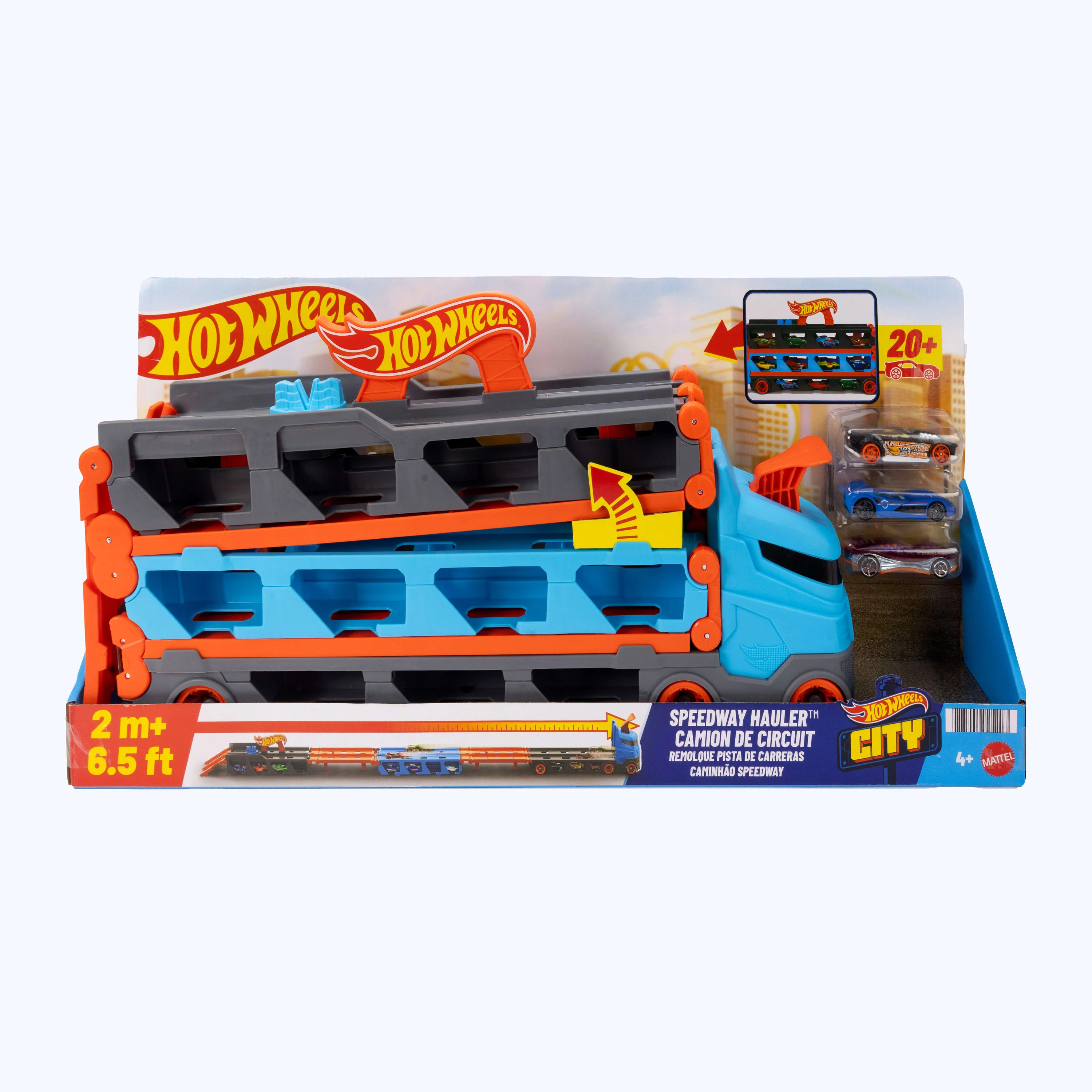 Hot Wheels City Pista de Brinquedo Trailer Speedway - Image 7