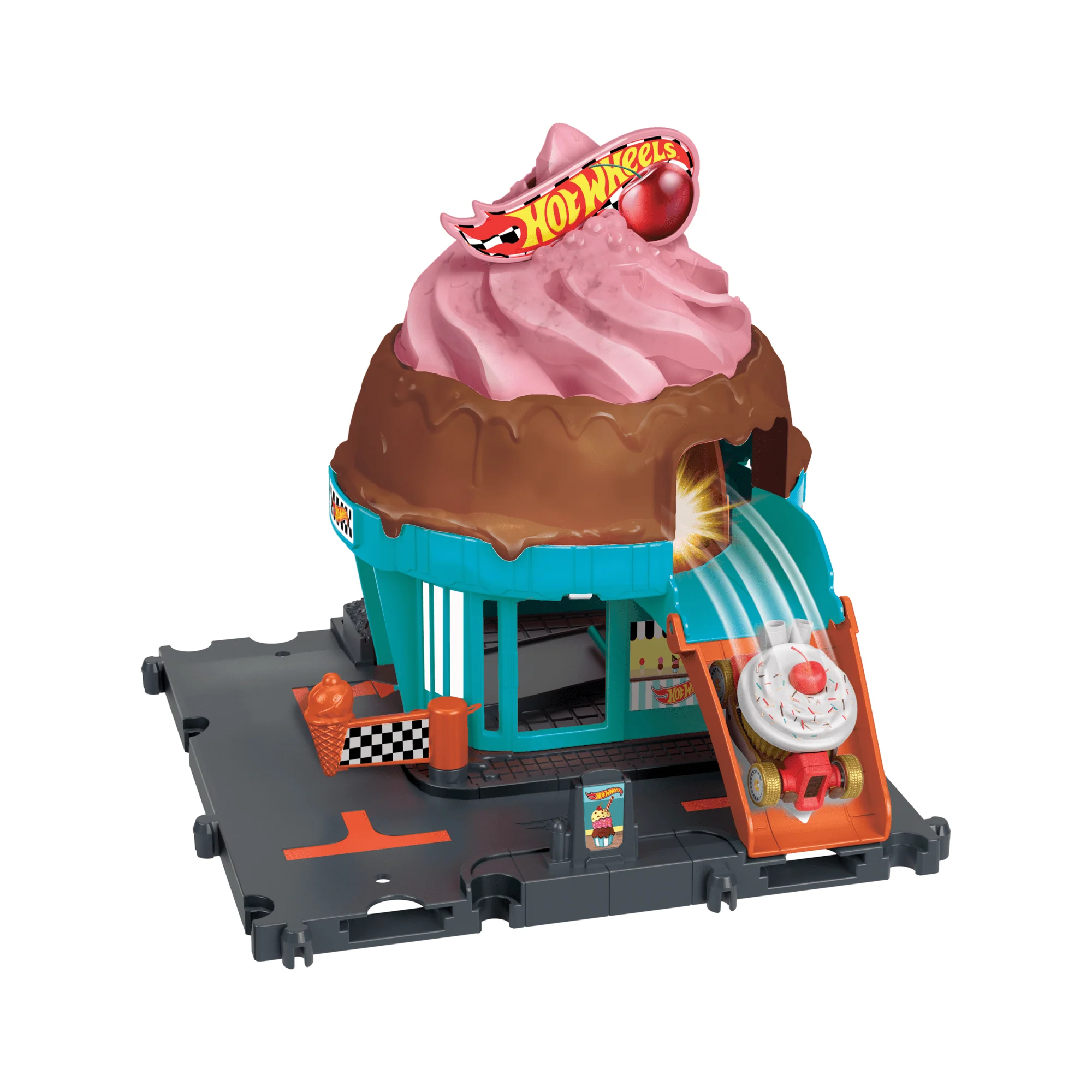 Hot Wheels City Pista de Juguete Heladería - Image 5