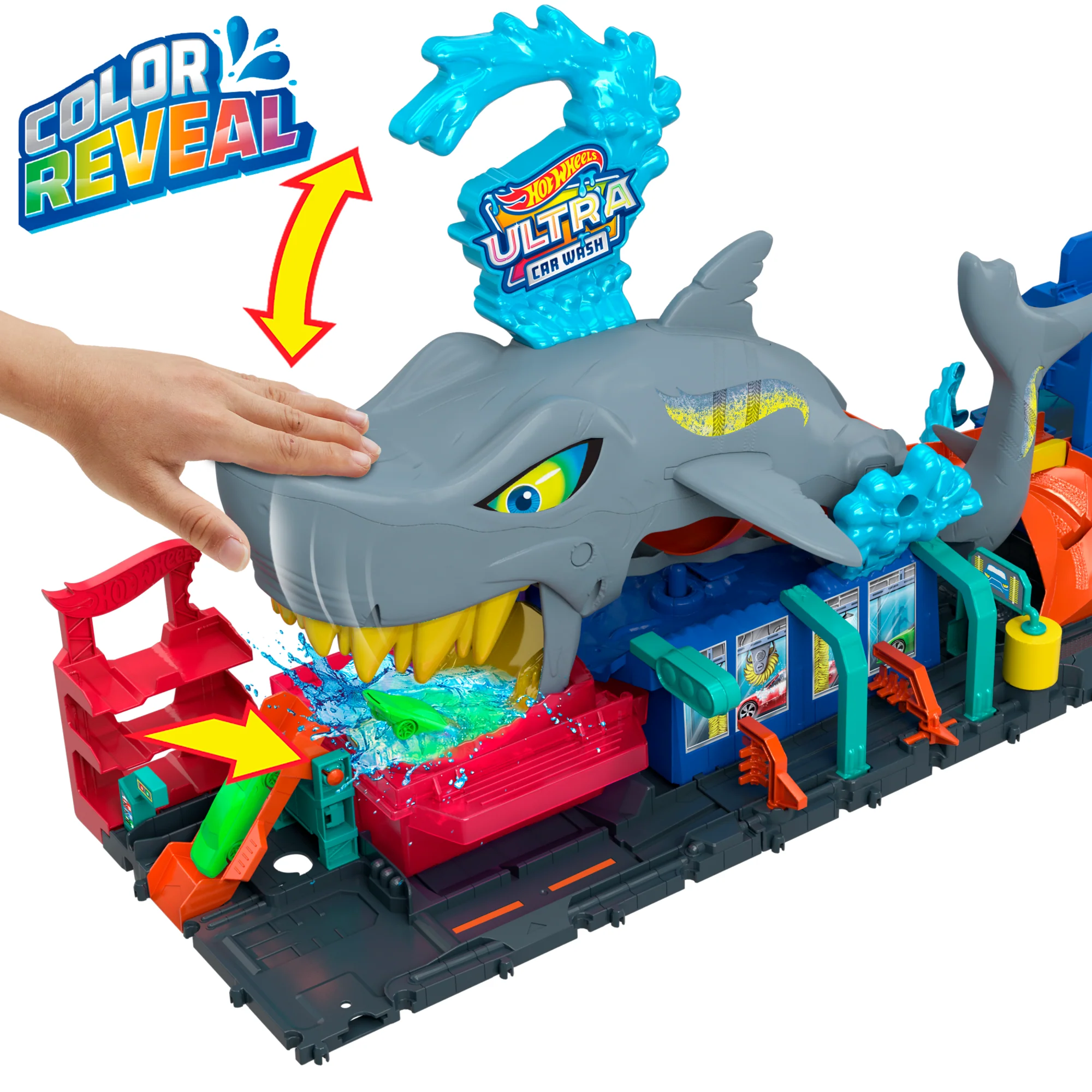 Hot Wheels City-Station de Lavage Requin-Coffret Voiture Color Reveal - Image 3