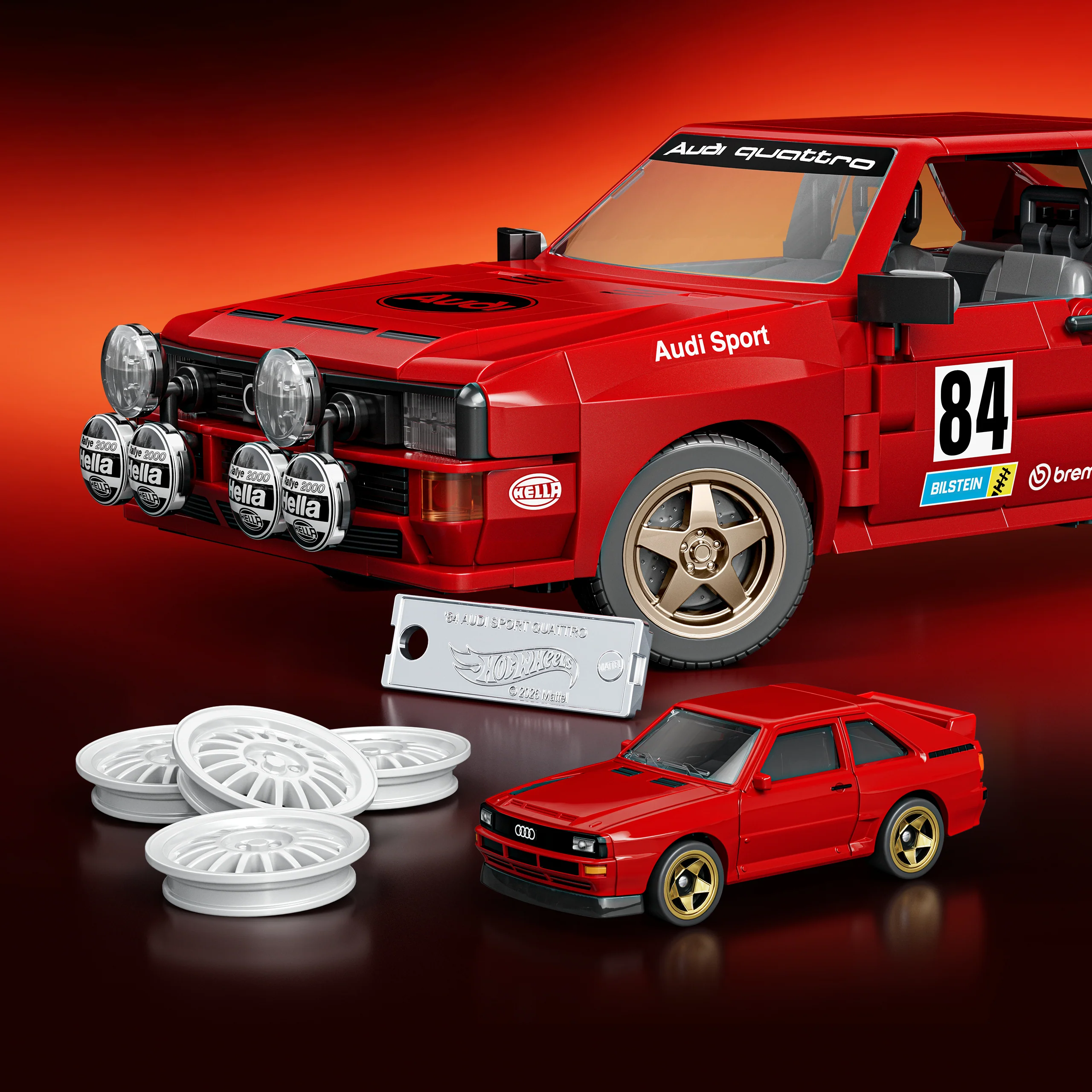 Hot Wheels-Coffret de Construction Audi Sport Quattro-864 Pièces - Image 5