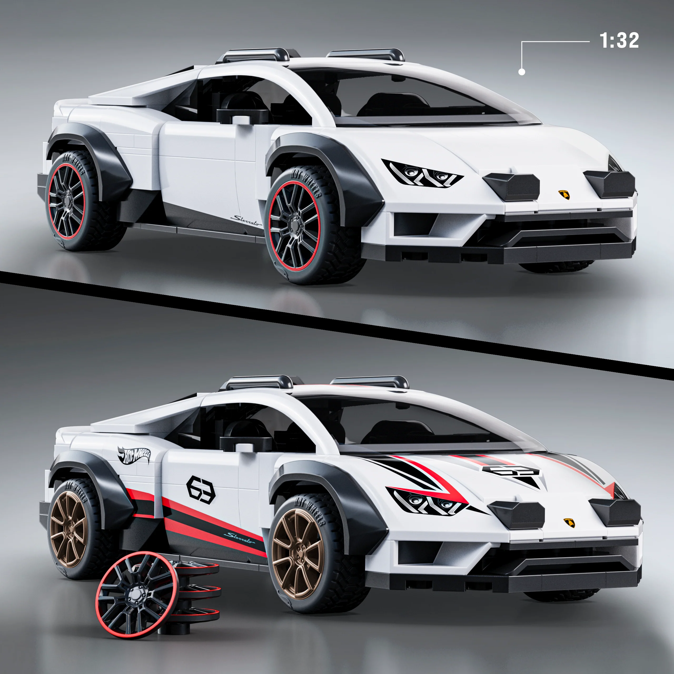 Hot Wheels-Coffret de Construction Lamborghini Huracán Sterrato - Image 3