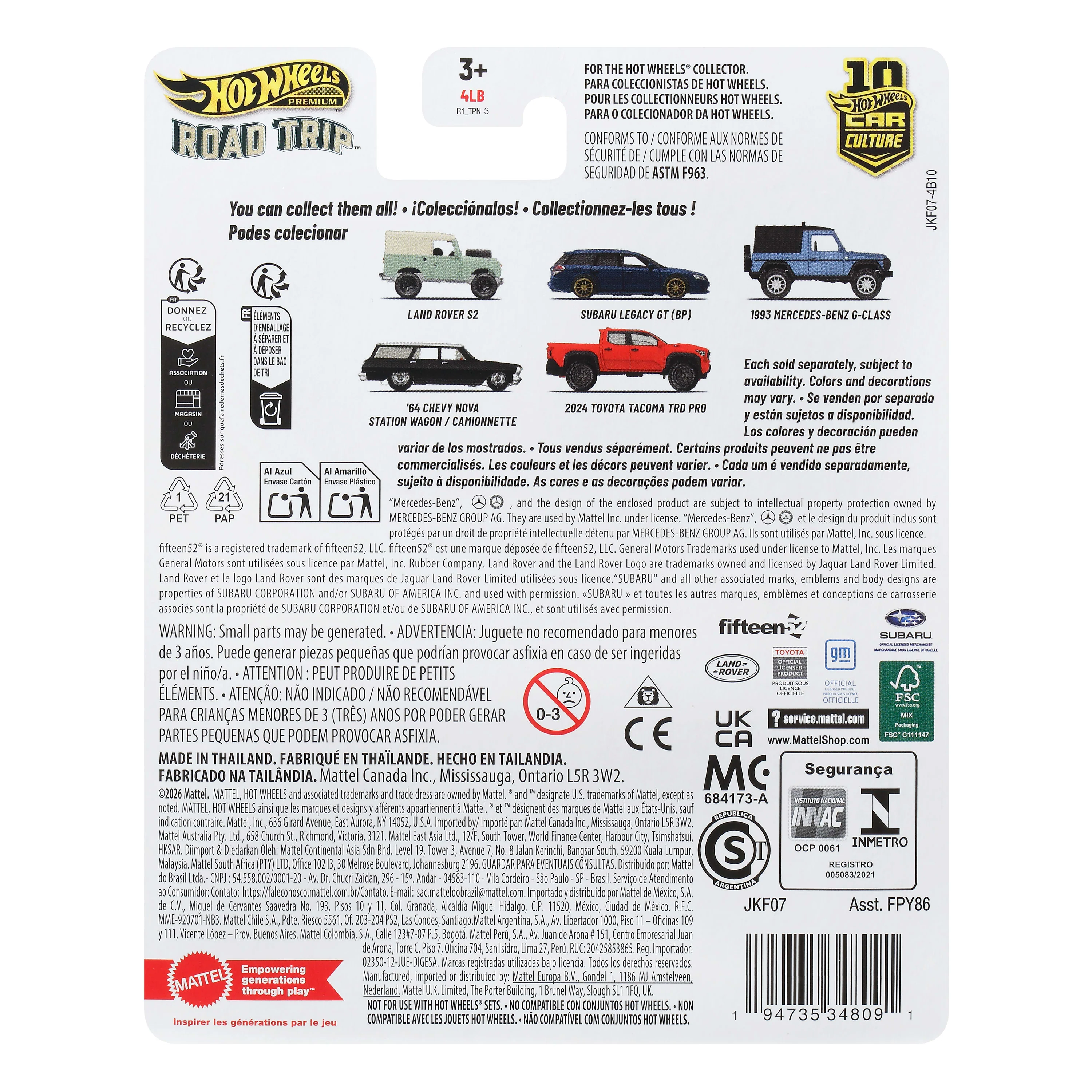 Hot Wheels Collector Vehículo de Colección Auto Cultura Automotriz Subaru Legacy Wagon S402 - Image 2