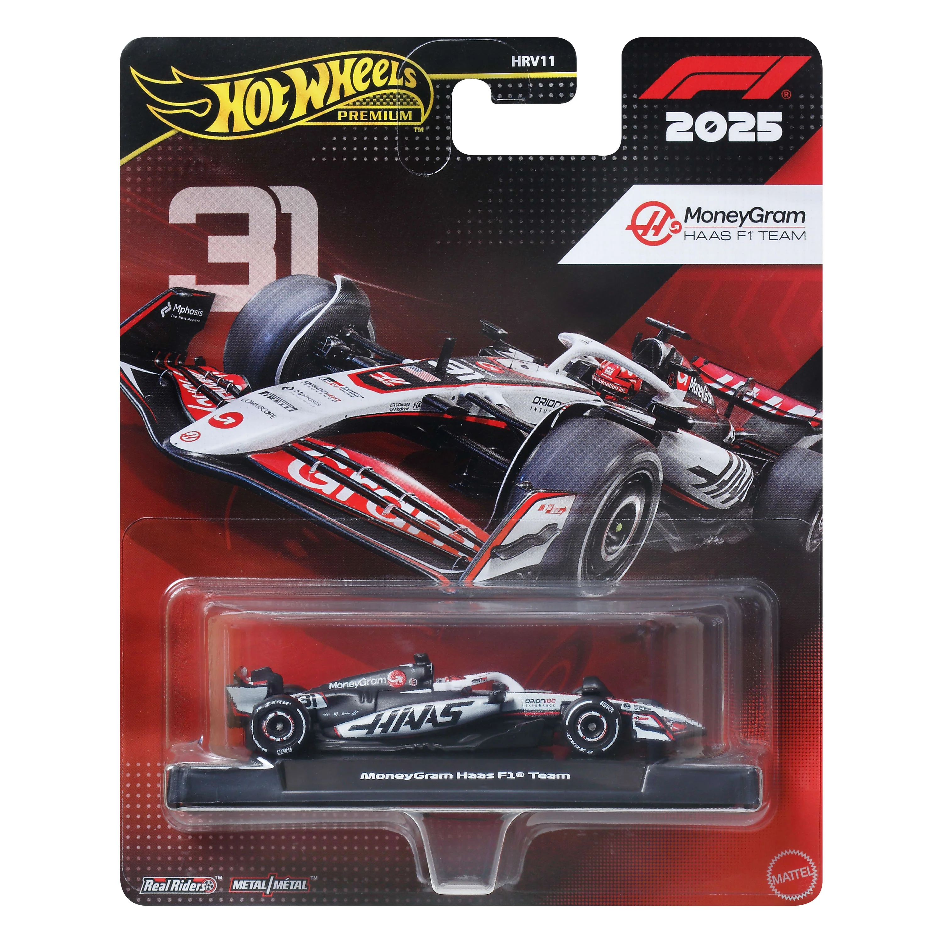 Hot Wheels Collector Vehículo de Colección Equipo Moneygram Haas Formula 1 Esteban Ocon - Image 6