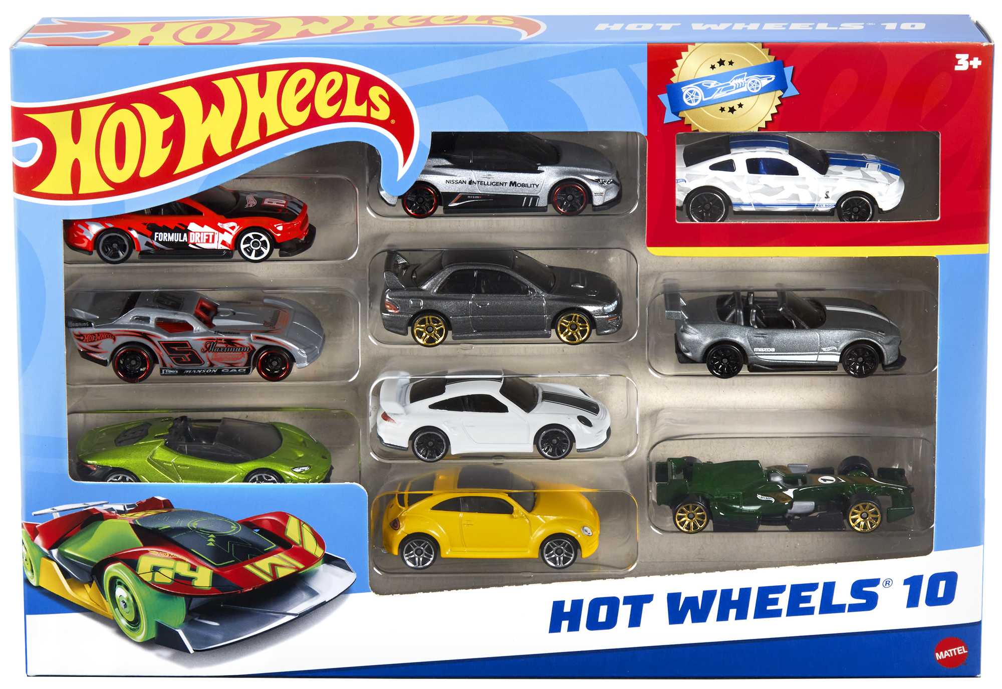 Hot Wheels Die Cast Basics Vehículo de Juguete Paquete de 10 Autos - Image 4