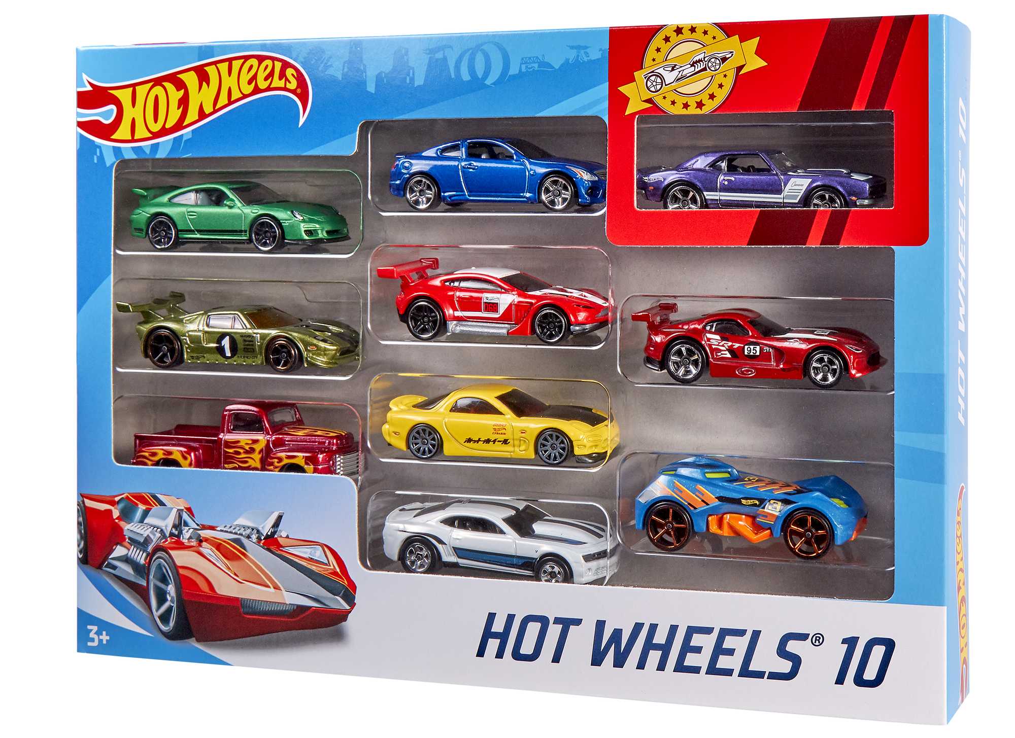 Hot Wheels Die Cast Basics Vehículo de Juguete Paquete de 10 Autos - Image 5