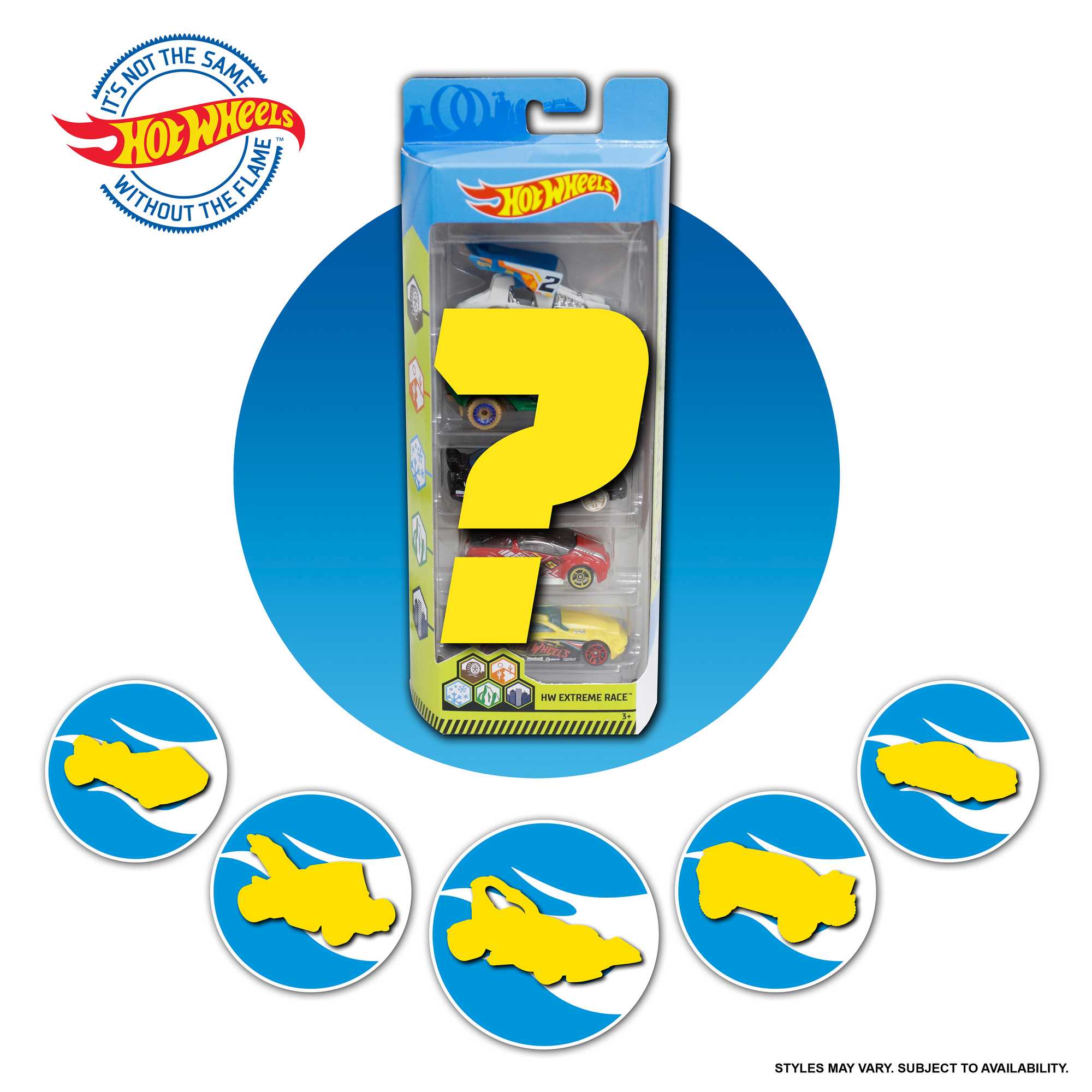 Hot Wheels Diecast Veículo de Brinquedo Pacote Surpresa 5 Carros - Image 2