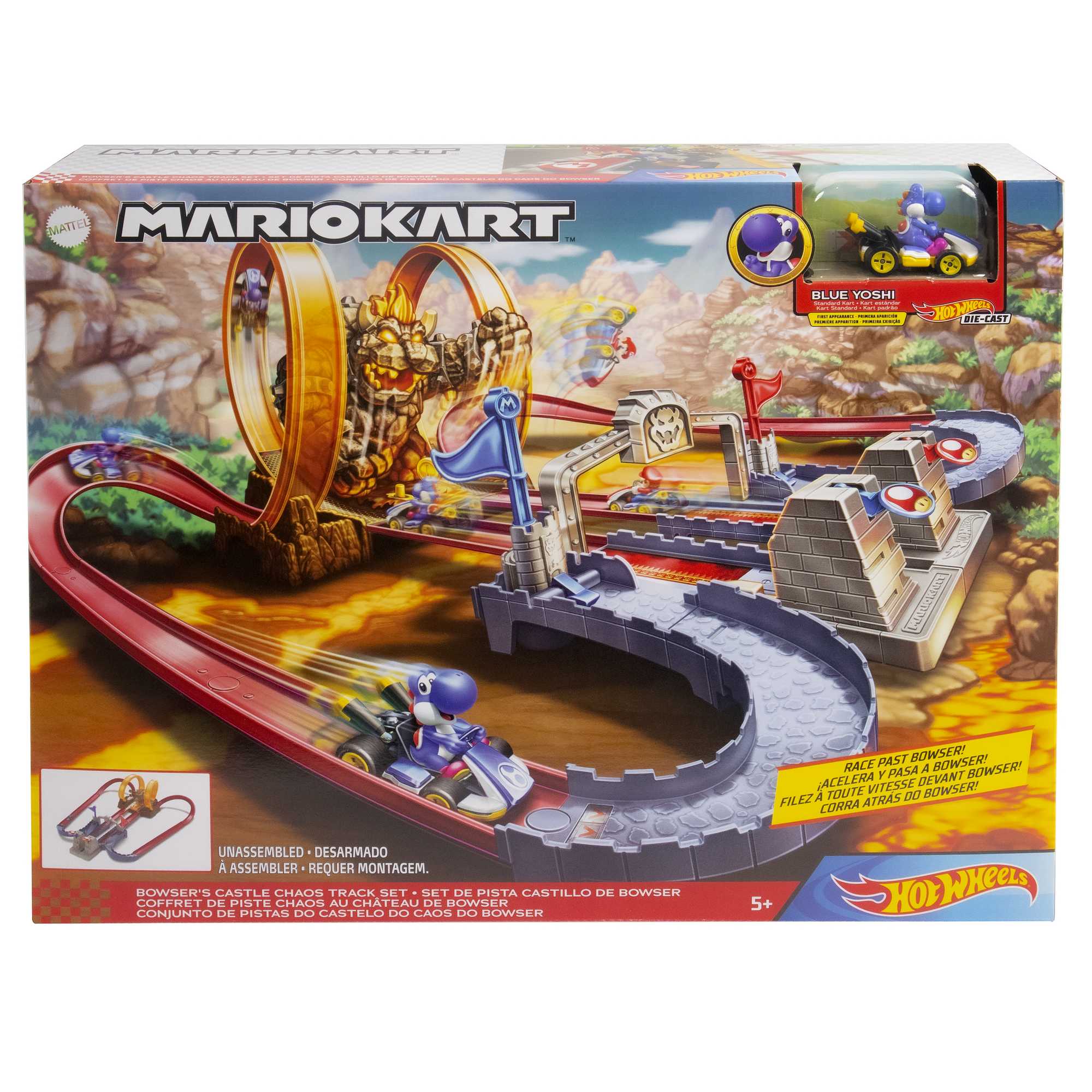 Hot Wheels Mario Kart Pista de Brinquedo Castelo Do Caos De Bowser - Image 6