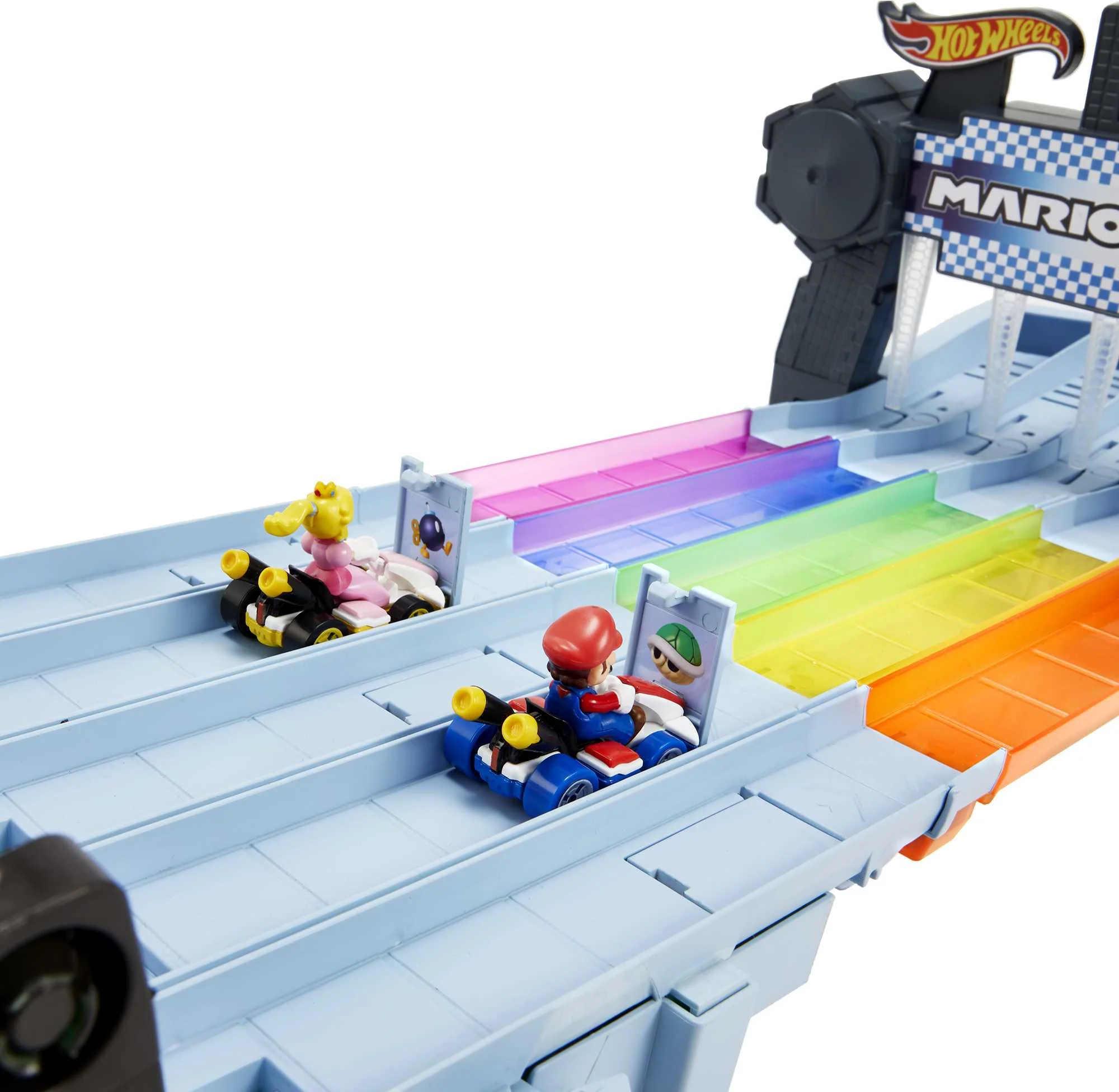 Hot Wheels Mario Kart Pista de Brinquedo Rainbow Road - Image 5