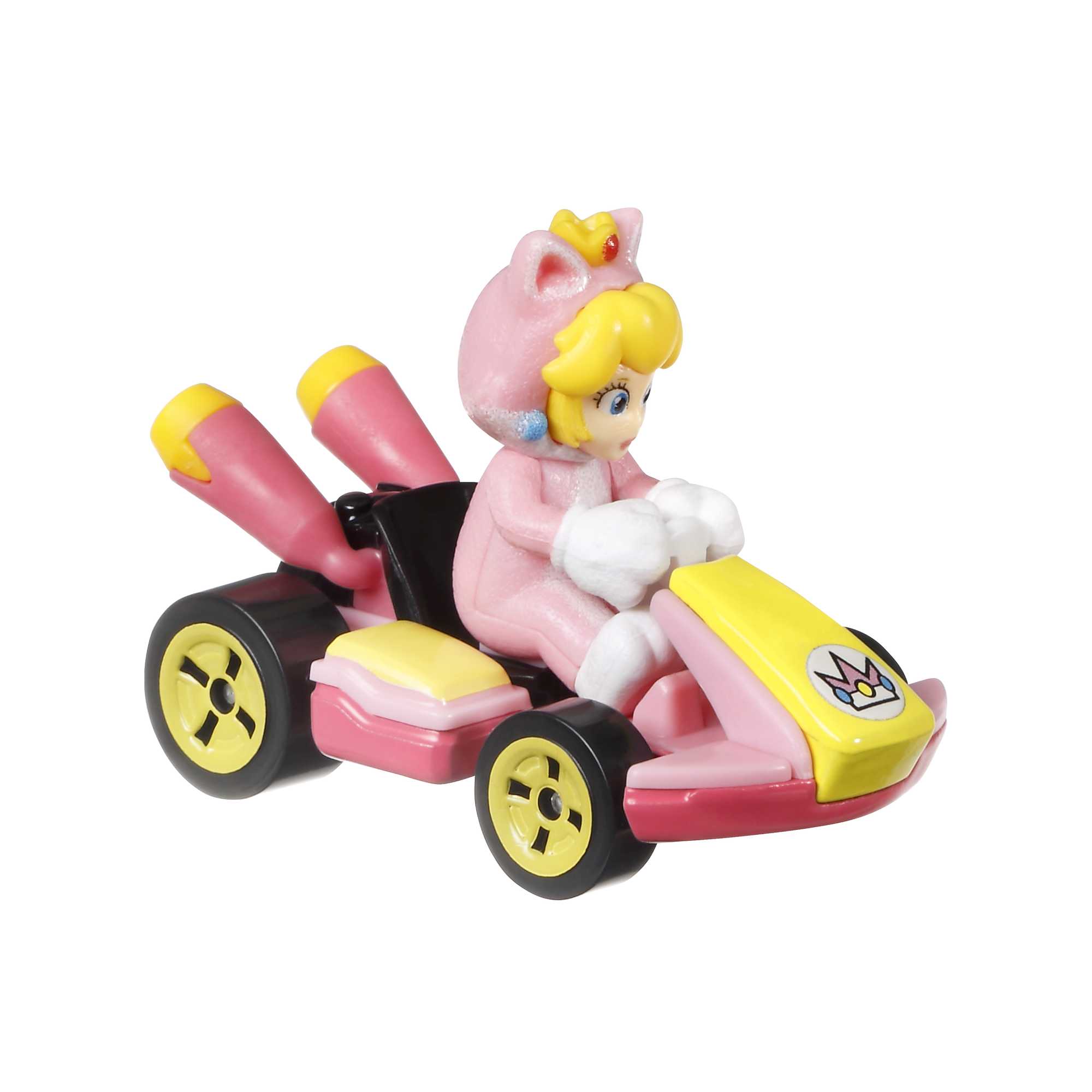 Hot Wheels Mario Kart Vehículo de Juguete Cat Peach Standard Kart - Image 2