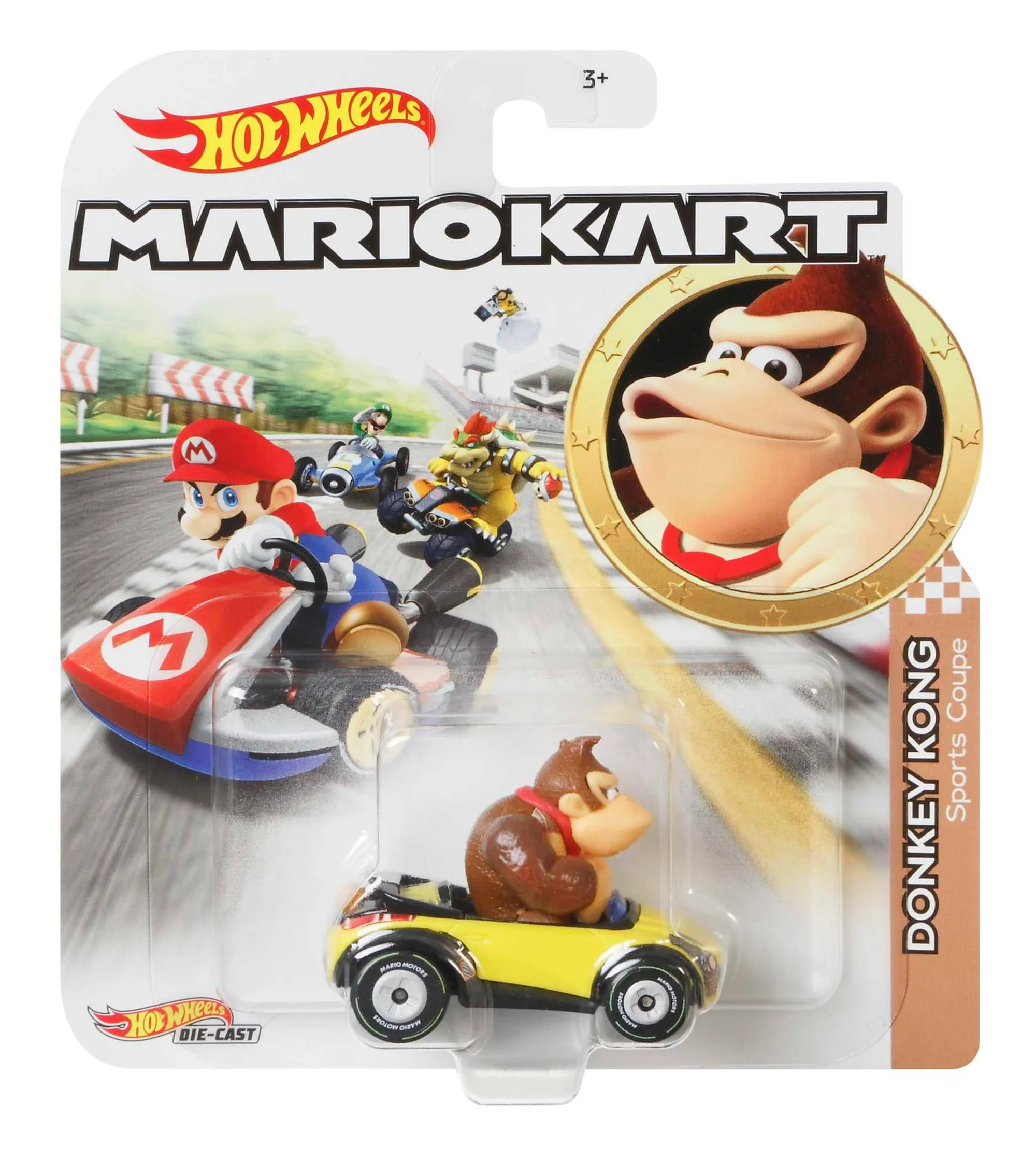Hot Wheels Mario Kart Vehículo de Juguete Donkey Kong Sports Coupe - Image 4