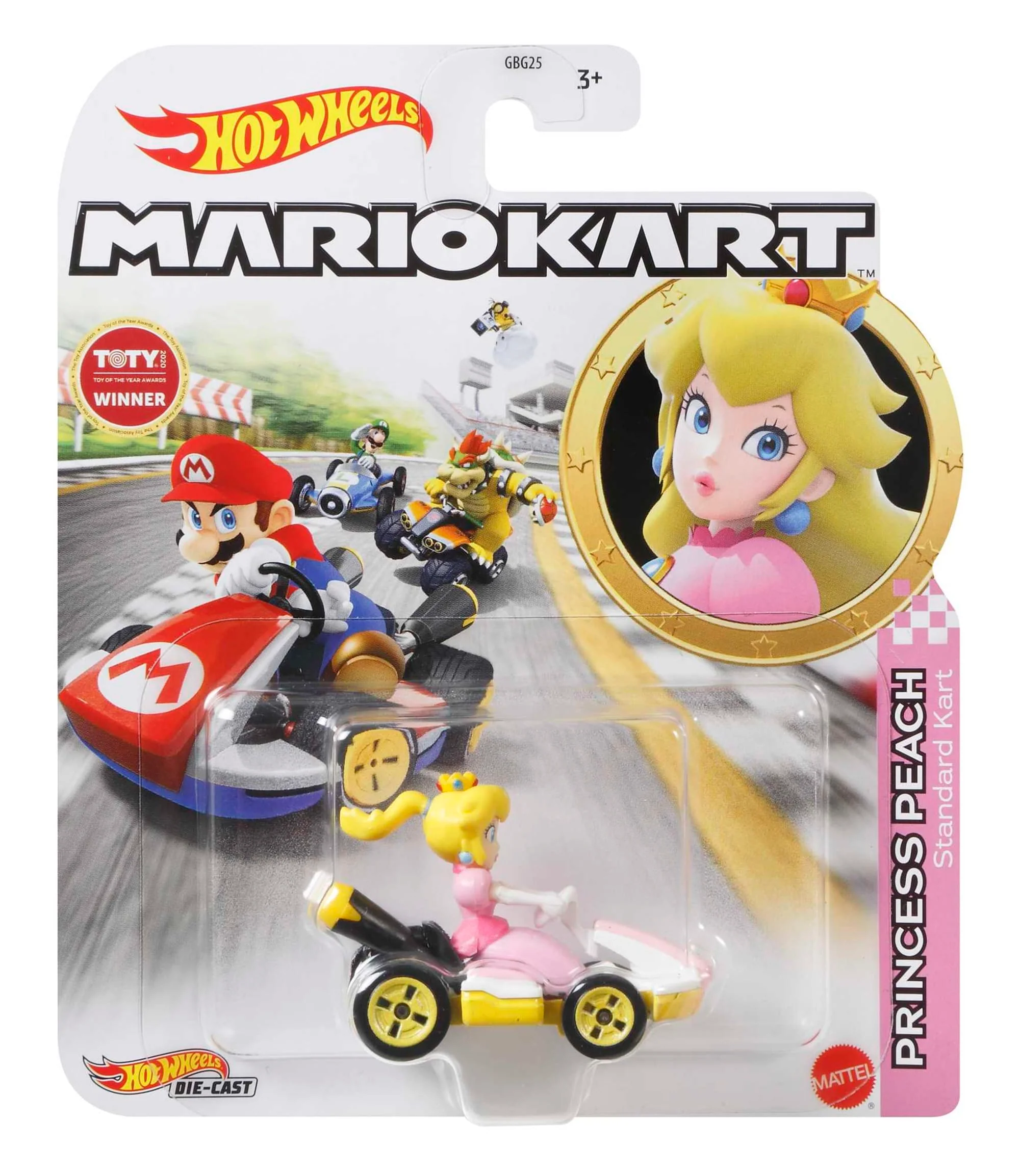 Hot Wheels Mario Kart Vehículo de Juguete Princesa Peach Estándar Kart - Image 5