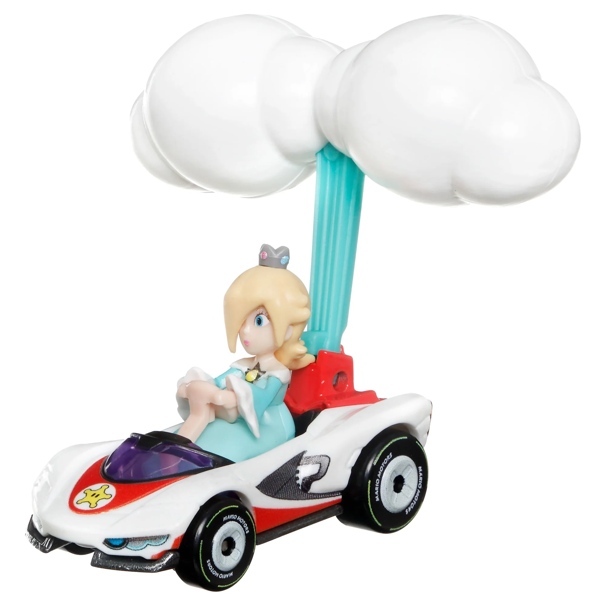 Hot Wheels Mario Kart Vehículo de Juguete Rosalina P-Wing con Cloud Glider - Image 2