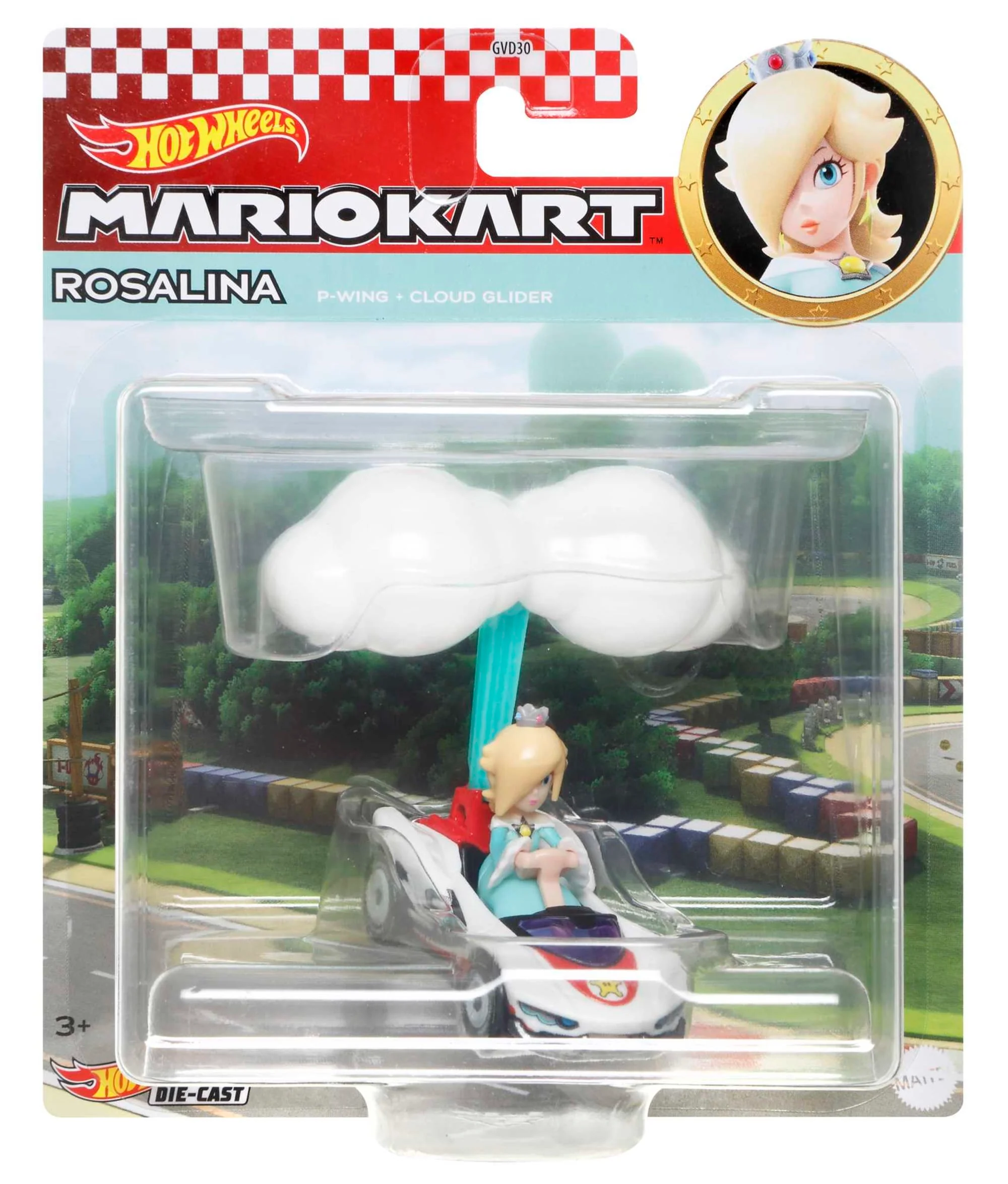Hot Wheels Mario Kart Vehículo de Juguete Rosalina P-Wing con Cloud Glider - Image 5