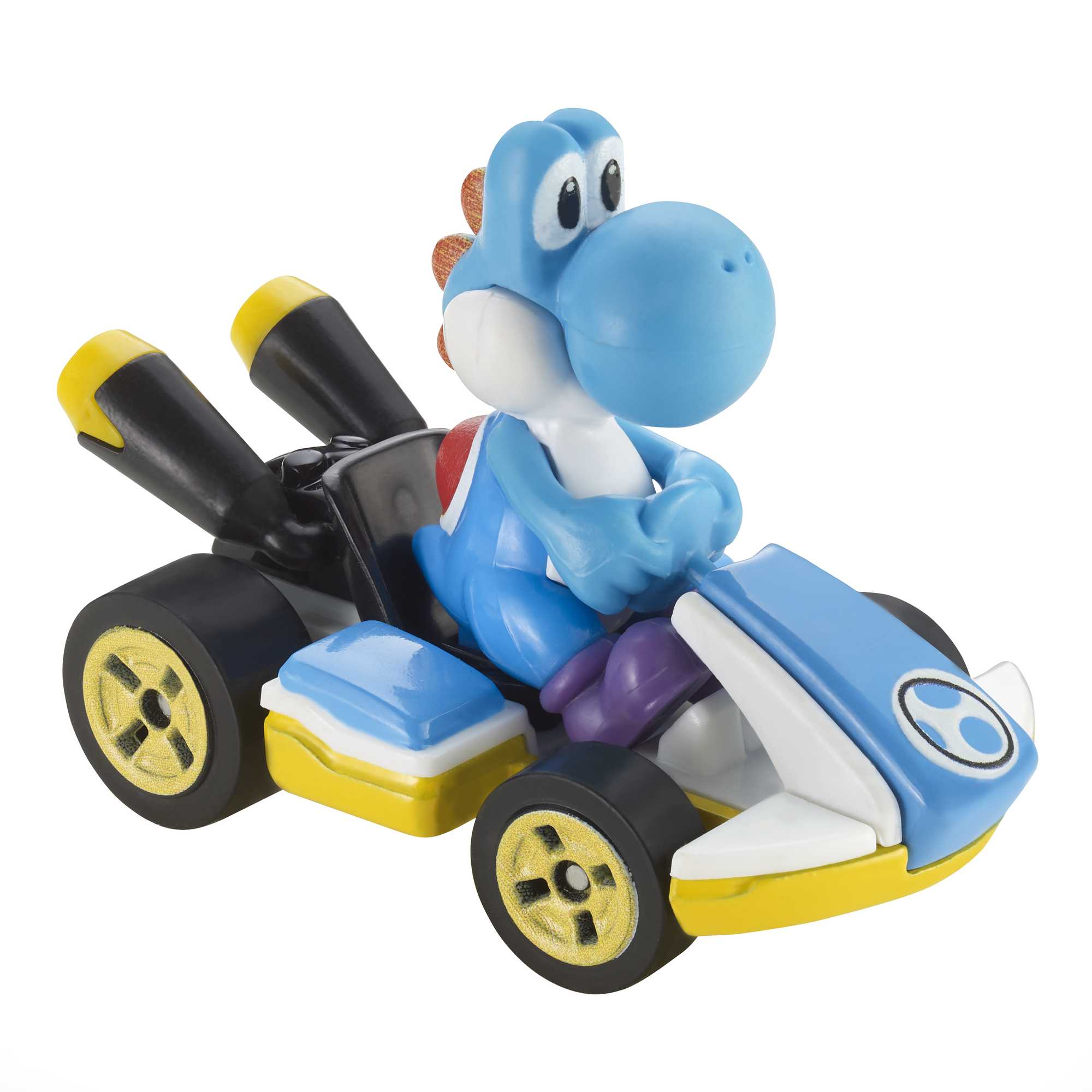 Hot Wheels Mario Kart Vehículo de Juguete Yoshi Azul Claro Estándar Kart - Image 3