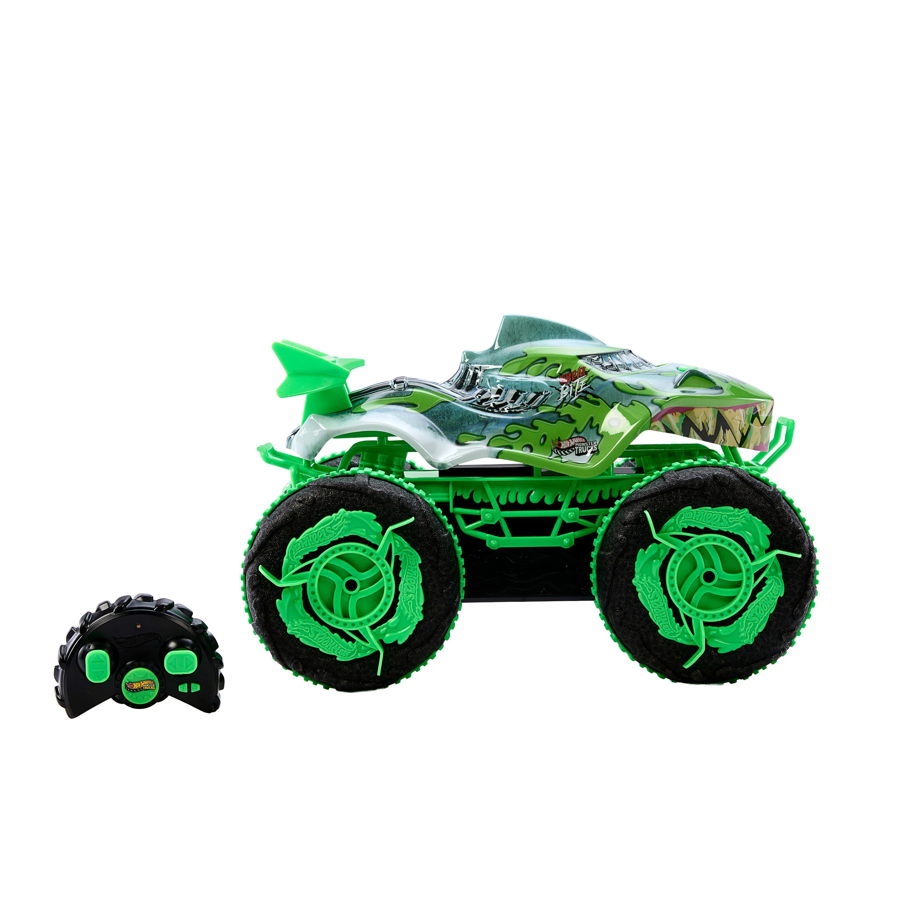 Hot Wheels Monster Trucks All-Terrain Great Bite RC, Remote-Control Toy, Drive On Land & in Water - Image 4