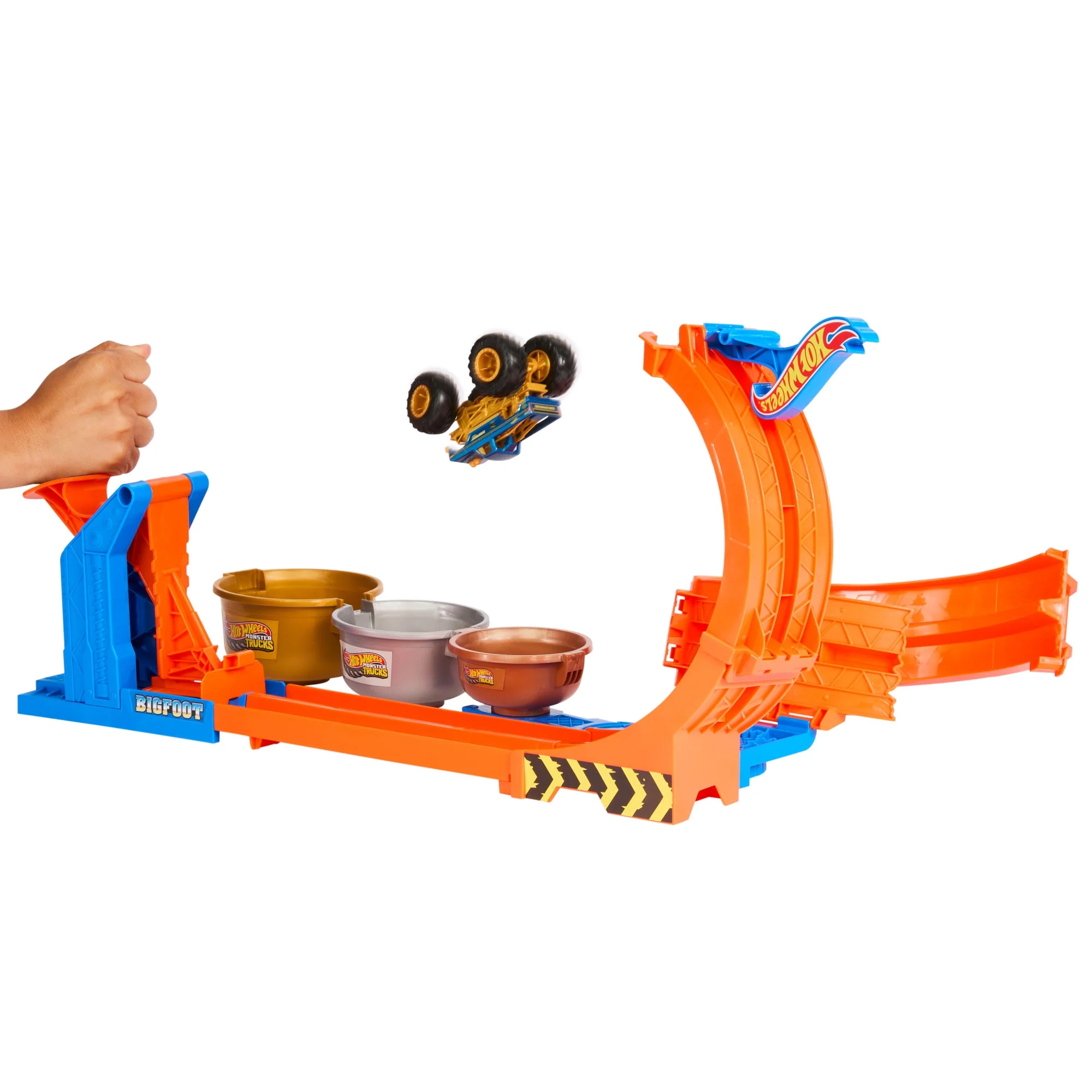 Hot Wheels Monster Trucks Défi du Trophée Tournez-et-Renversez - Image 2