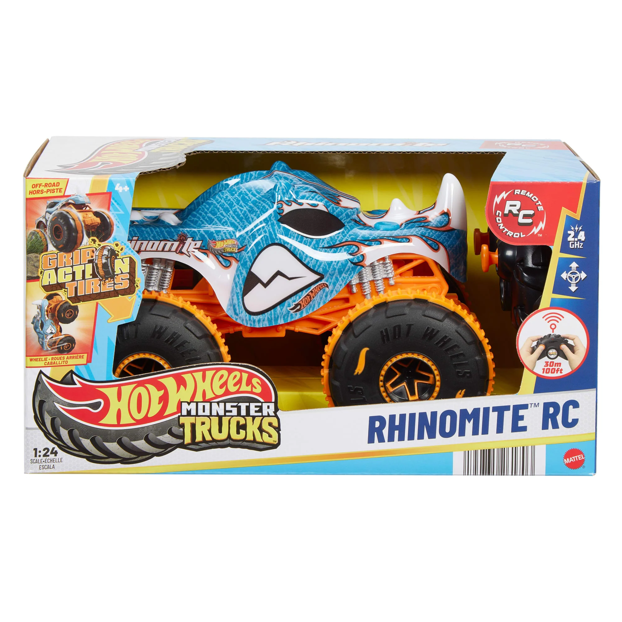 Hot Wheel  Monster Trucks  Échelle1:24  Rhinomite Rc, à Piles - Image 6