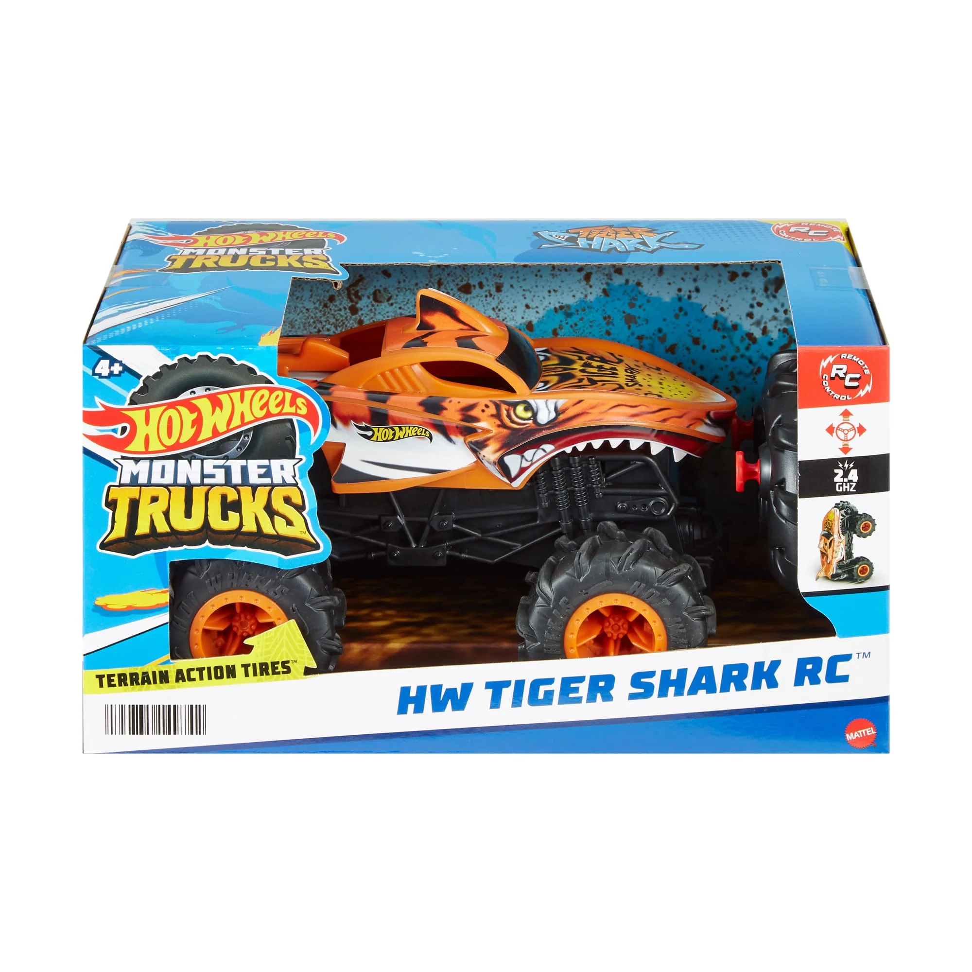 Hot Wheels Monster Trucks Vehículo a Control Remoto Tiger Shark Escala 1:24 - Image 6