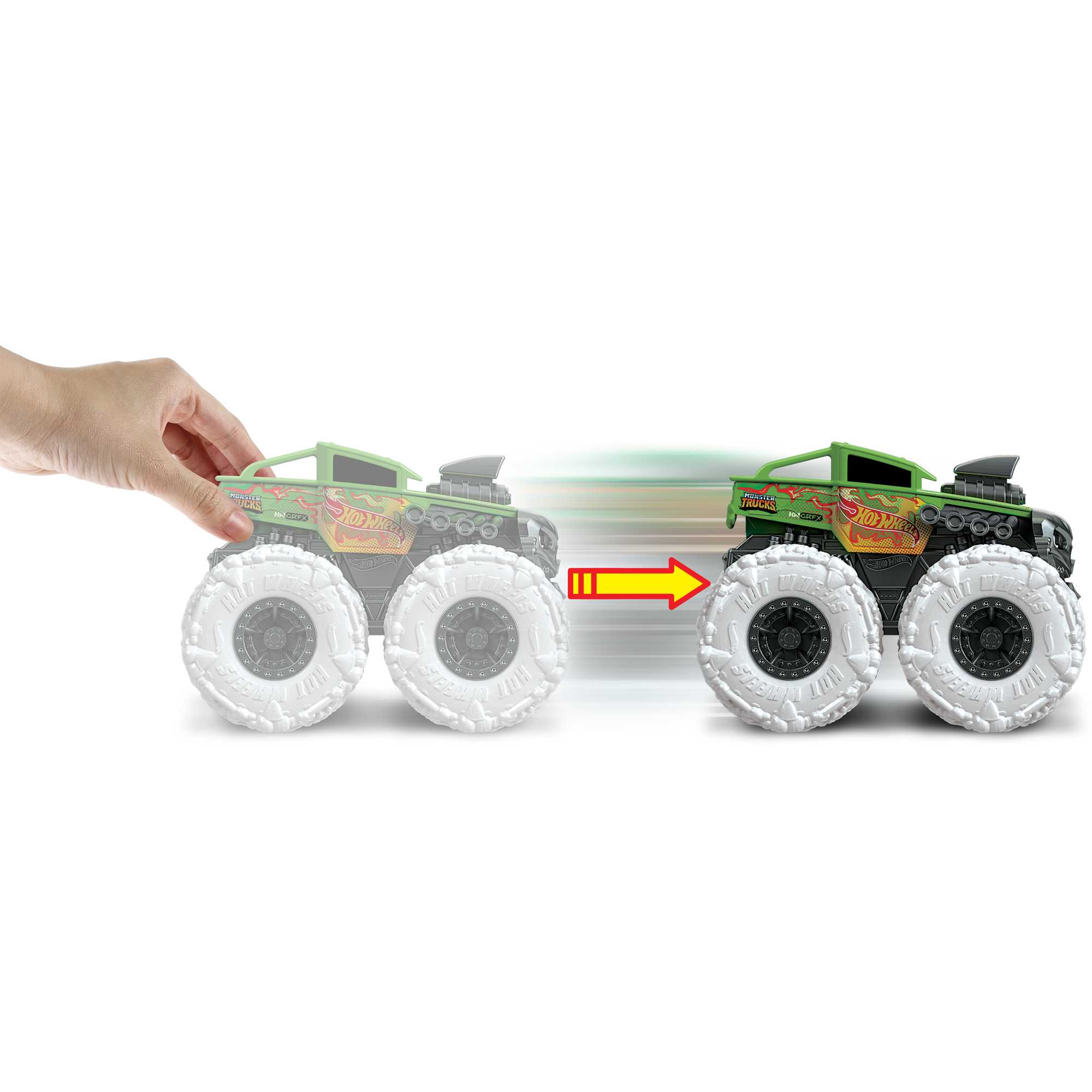 Hot Wheels Monster Trucks Veículo de Brinquedo Pneus Todo-o-Terreno Escala 1:43 - Image 3