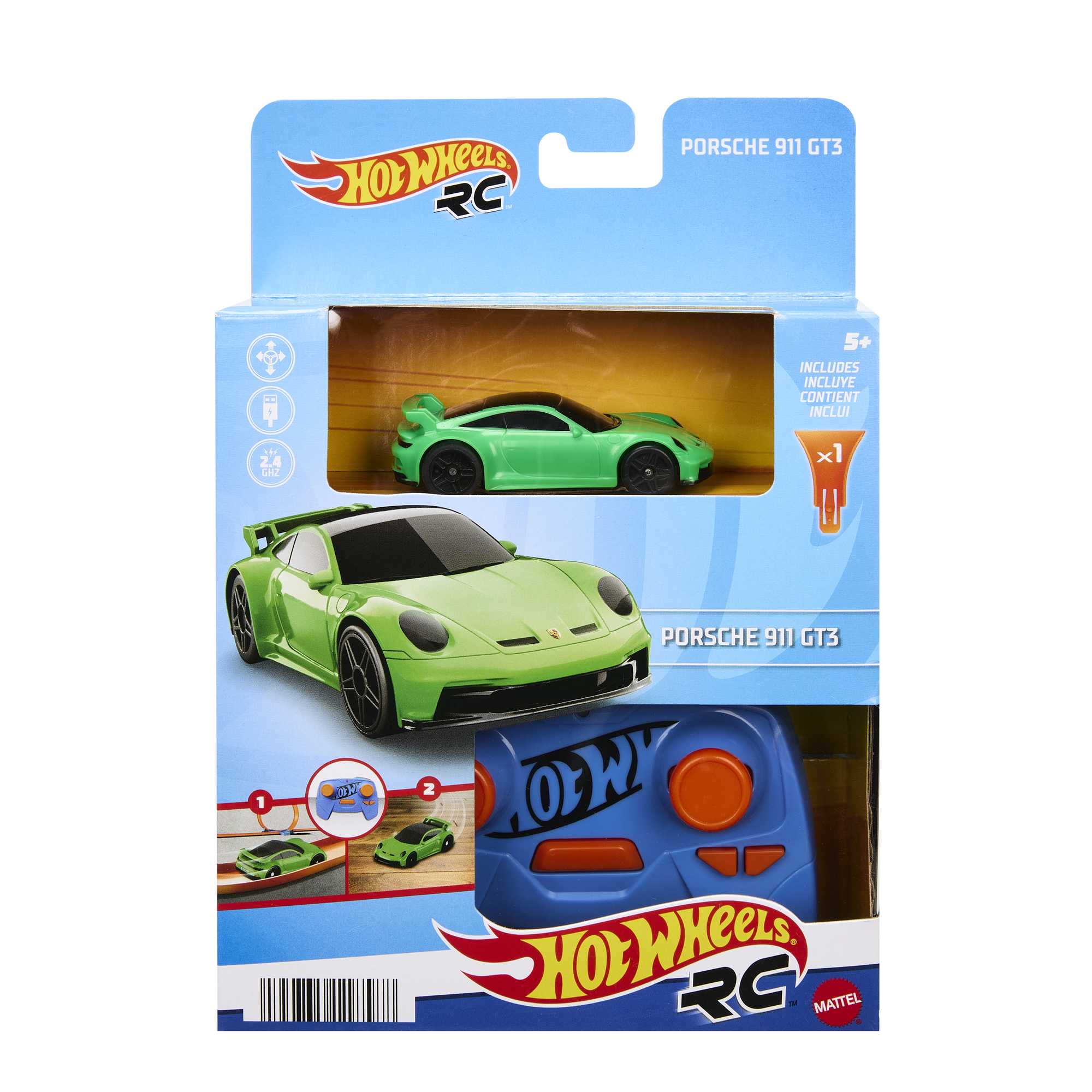 Hot Wheels RC Porsche 911 Téléguidée, Échelle 1:64 - Image 6