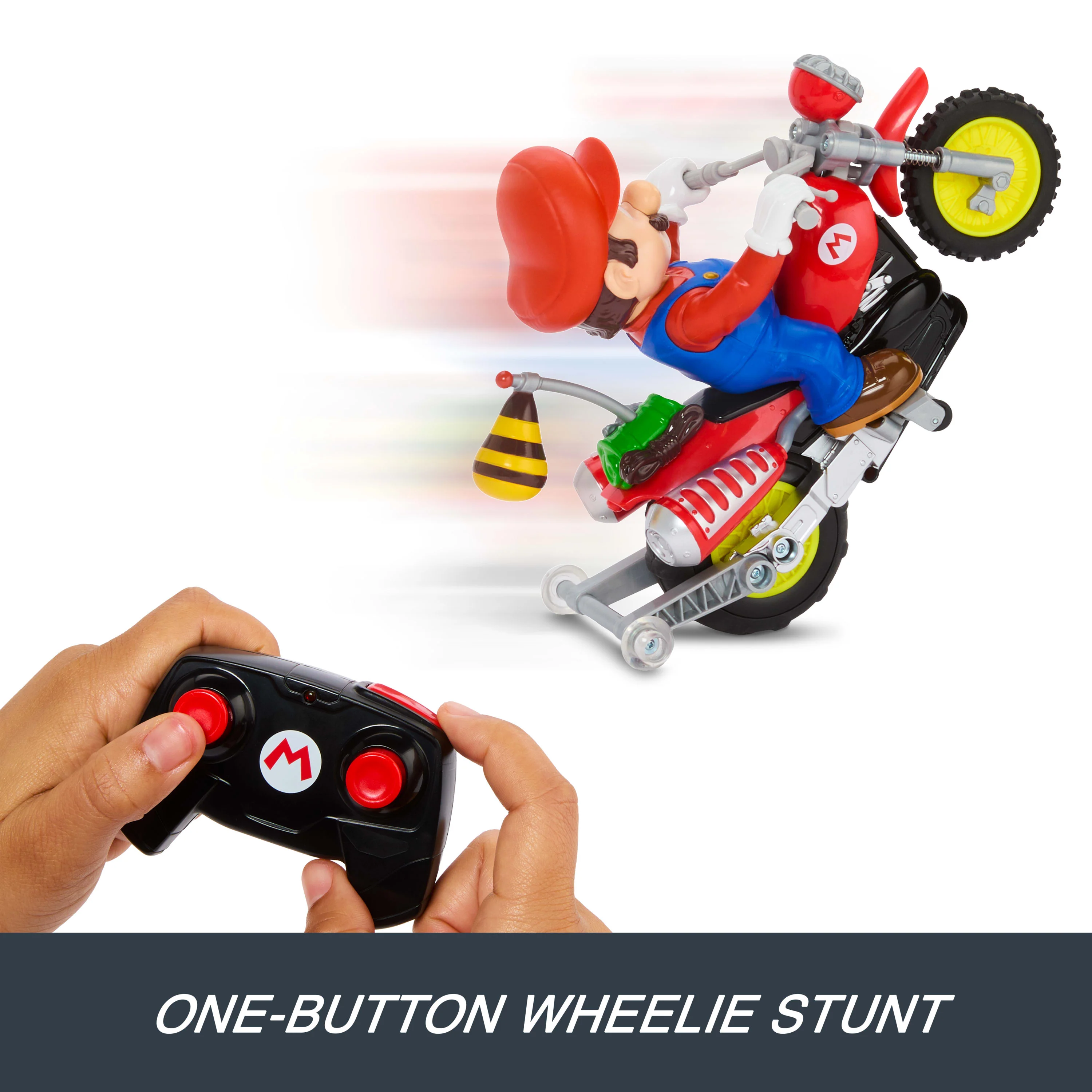 Hot Wheels RC Mario Wheelie Motocross RC, Remote-Controlled Battery-Powered Vehicle - Image 3