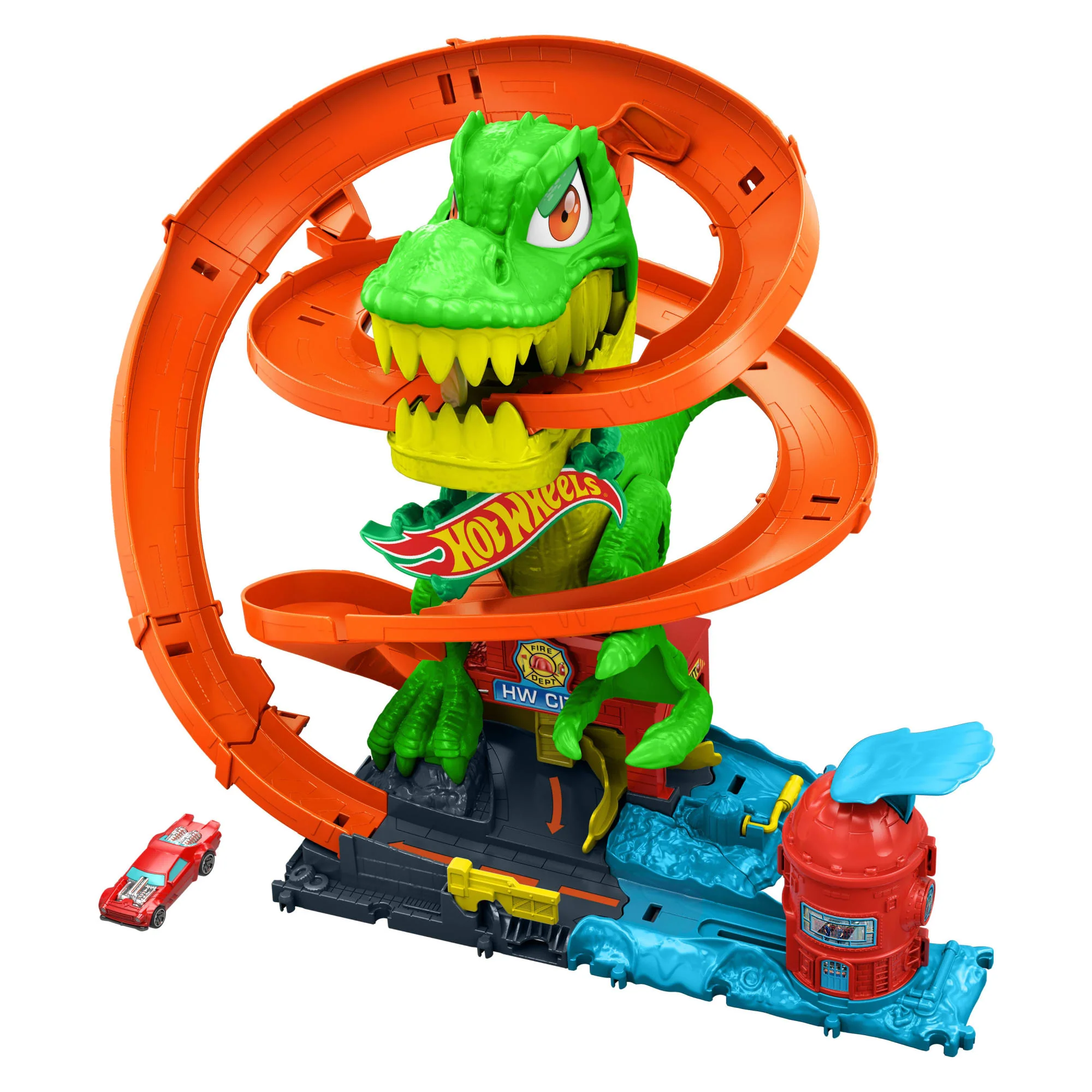 Hot Wheels Ville Échelle1:64 Coffret T-Rex Bataille de Feu - Image 3