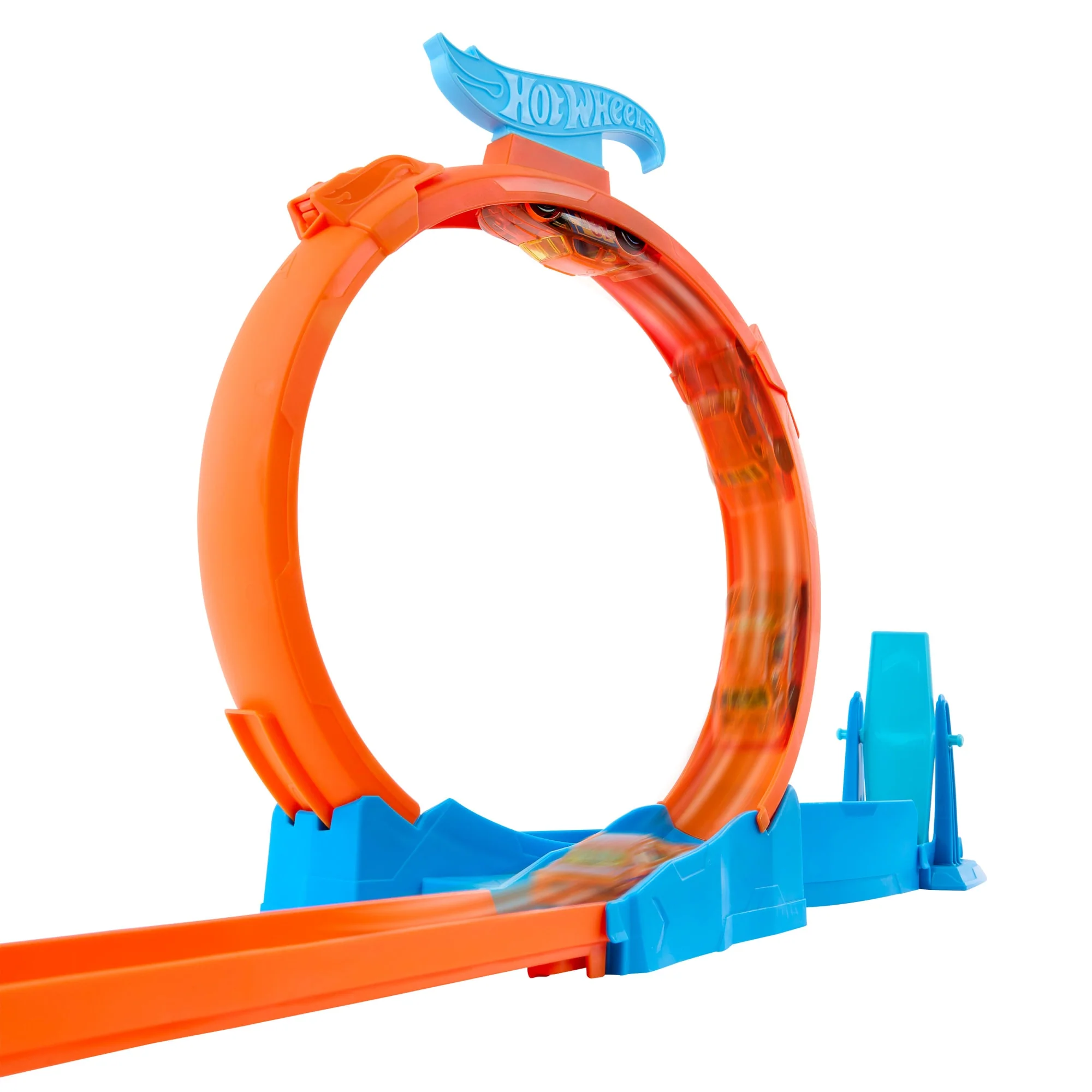 Hot Wheels Track Creator Triple Loop Pack & 1:64 Scale Toy Car, Track-Building Set - Image 3