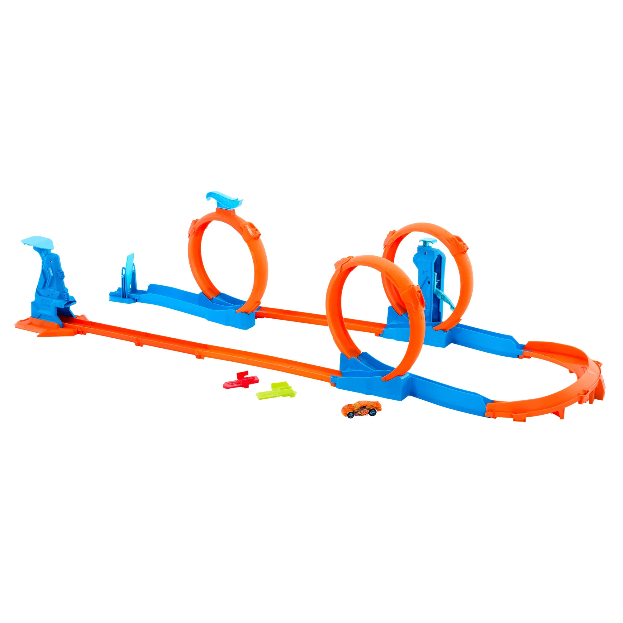 Hot Wheels Track Creator Triple Loop Pack & 1:64 Scale Toy Car, Track-Building Set - Image 6