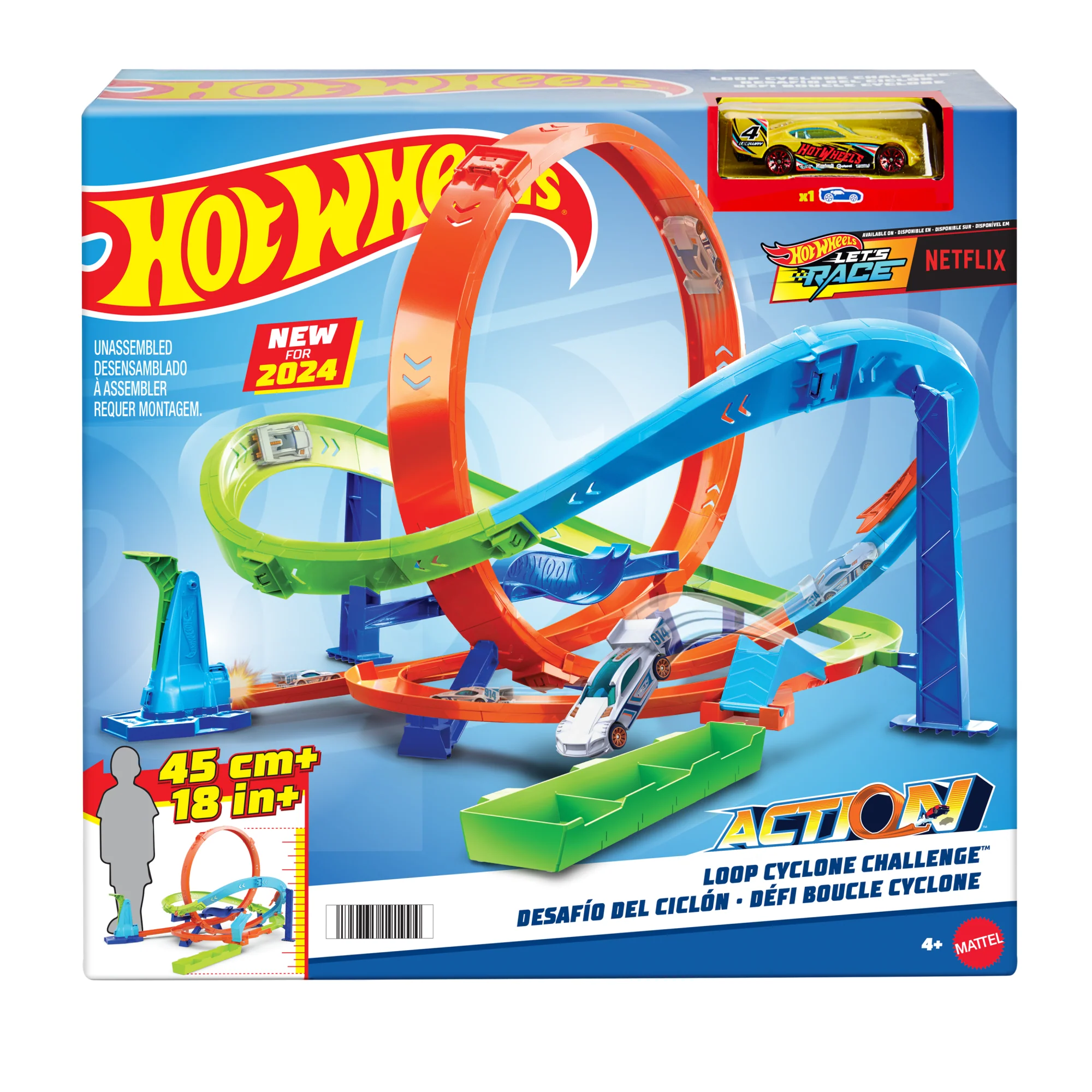 Hot Wheels Action Défi Boucle Cyclone, Véhicule à L’Échelle1:64 - Image 6