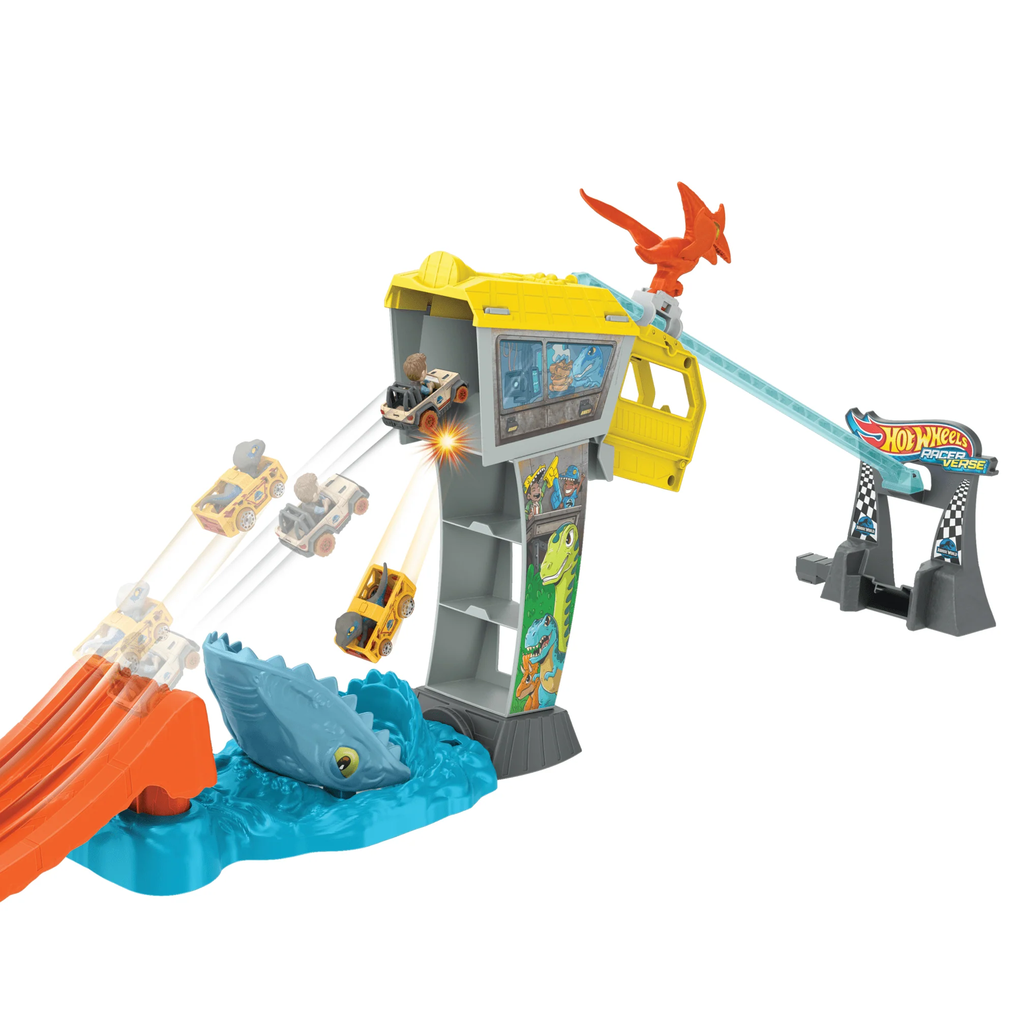 Hot Wheels Racerverse Jurassic World La Course de Blue Le Raptor - Image 4