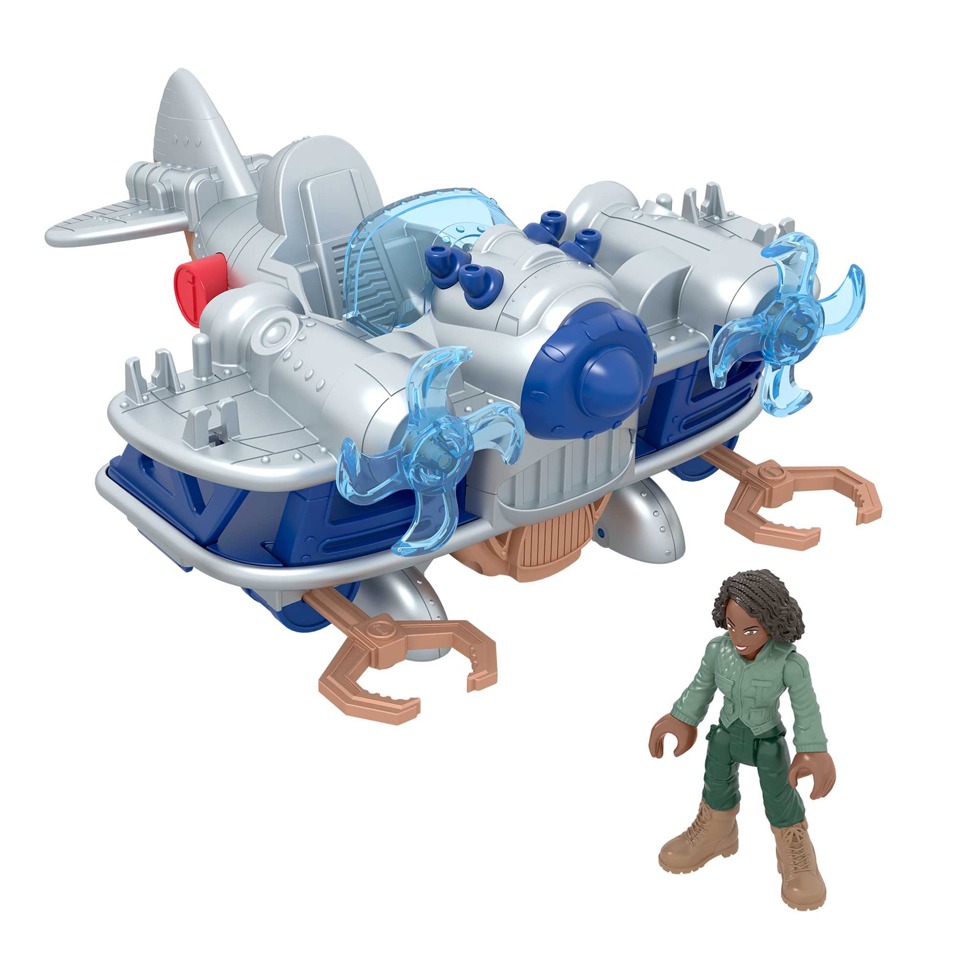 Imaginext Jurassic World Dominion Kayla Watts Figure & Toy Plane, Air Tracker, 4 Pieces - Image 6