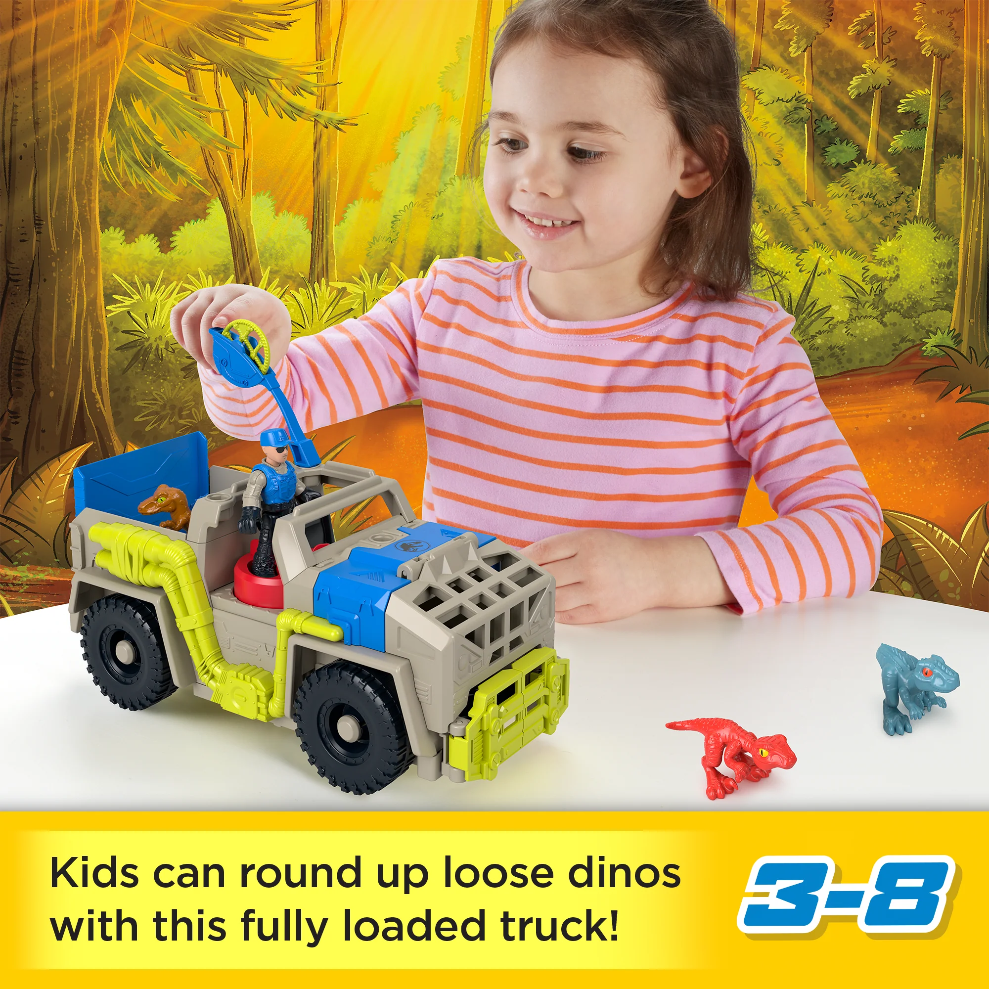 Imaginext Jurassic World Vehículo de Juguete Rastreadora de Dinosaurios - Image 3